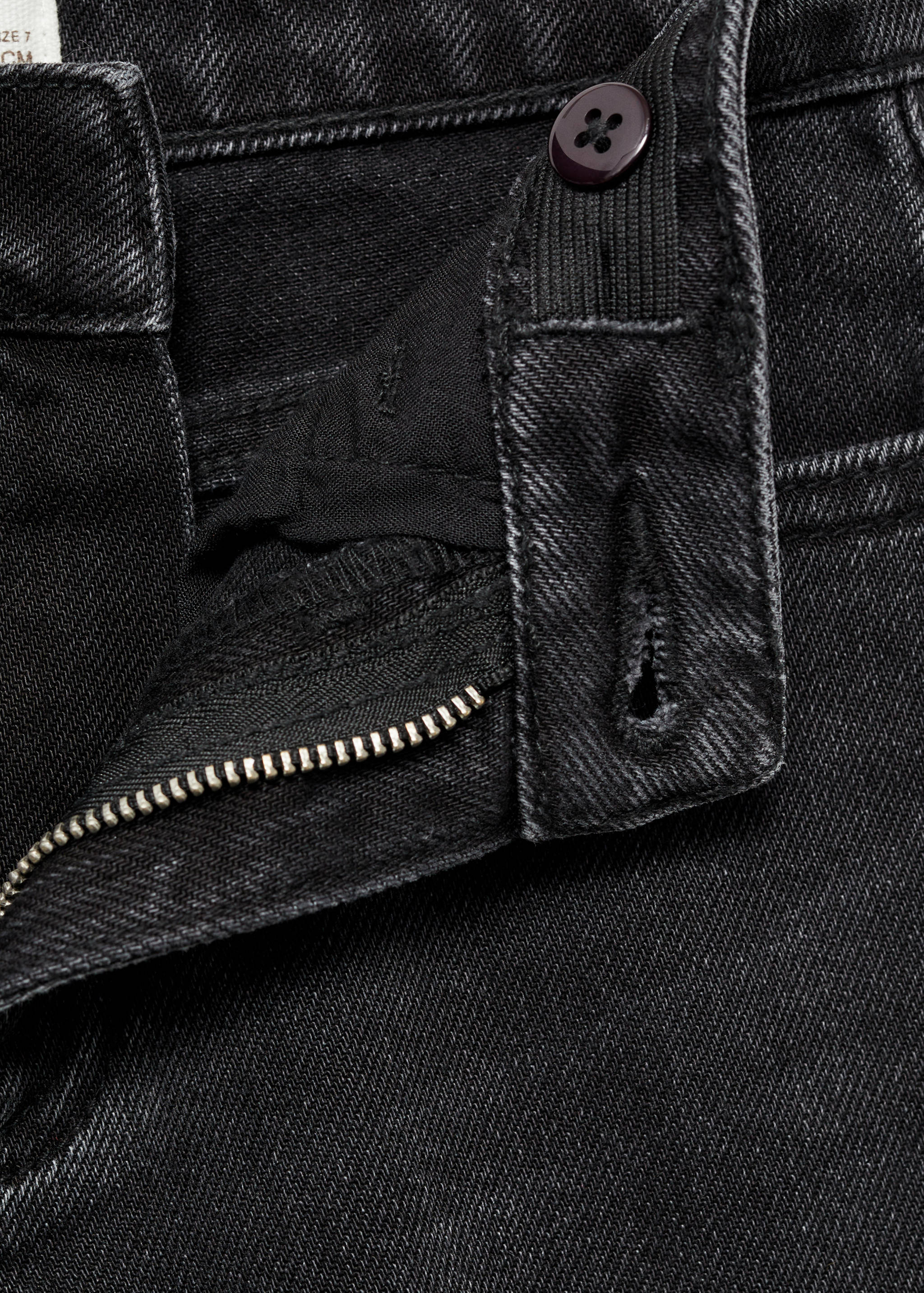 Wideleg low frayed hem jeans - Details of the article 8