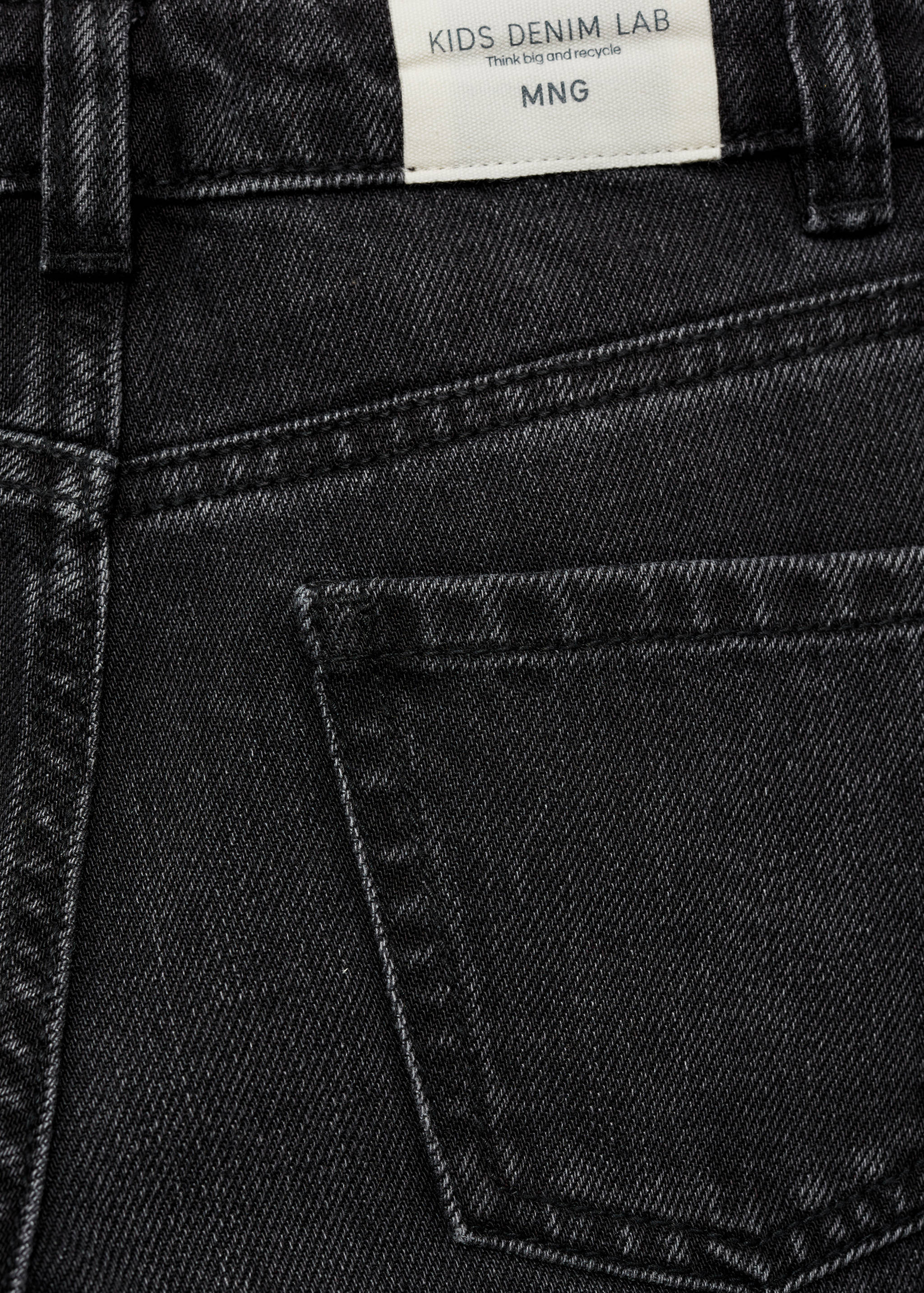 Wideleg low frayed hem jeans - Details of the article 0
