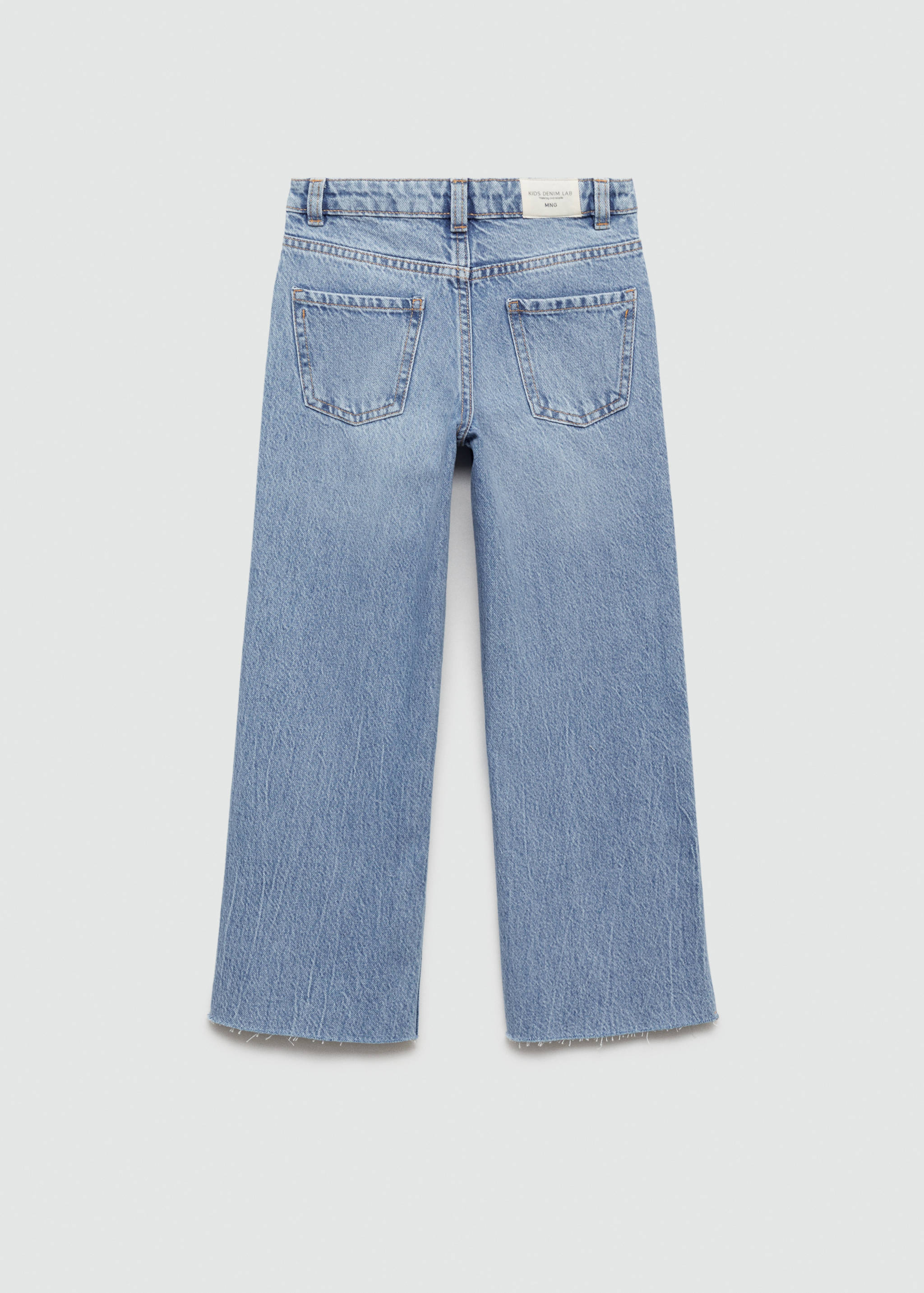 Wideleg low frayed hem jeans - Reverse of the article