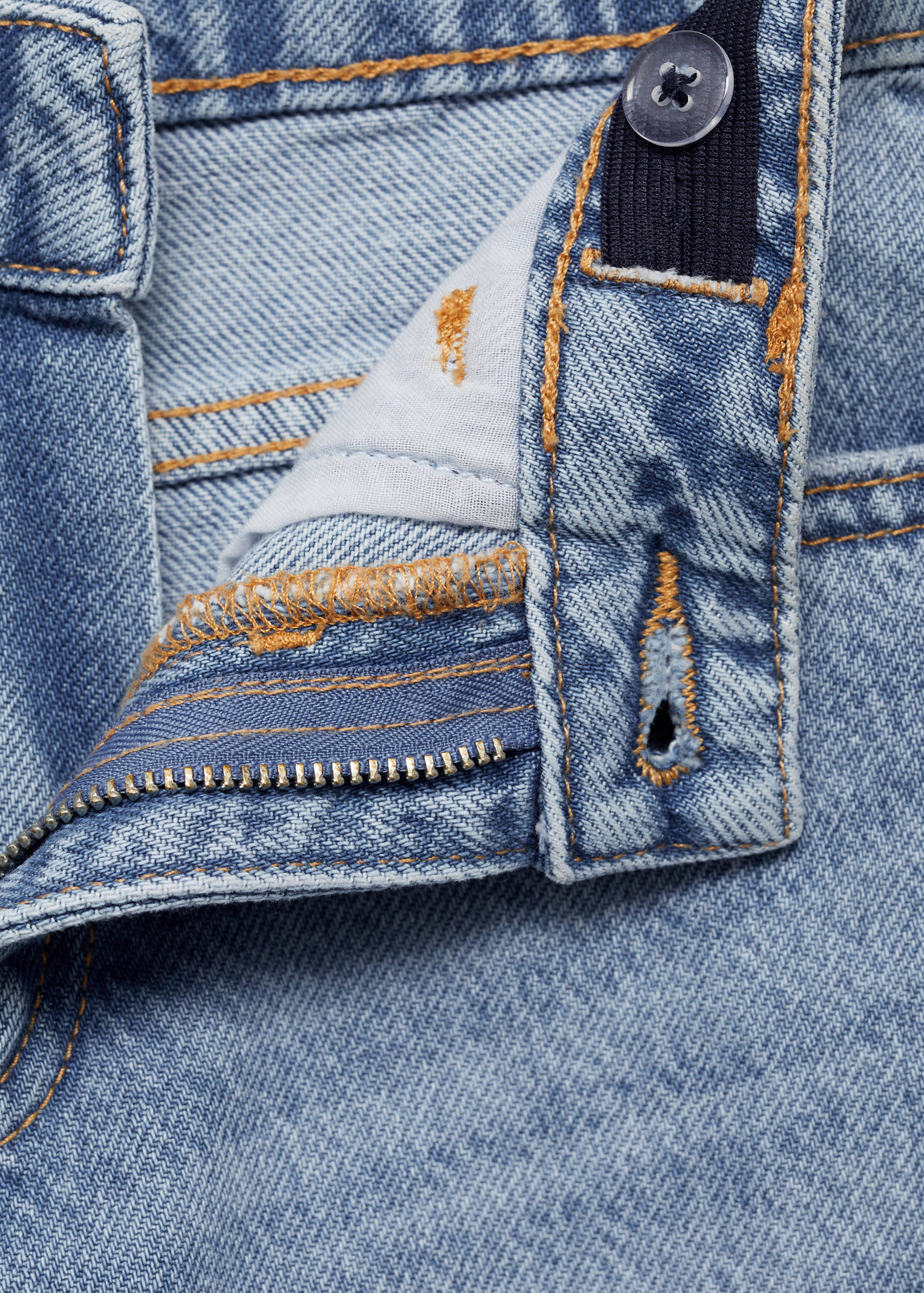 Wideleg low frayed hem jeans - Details of the article 8