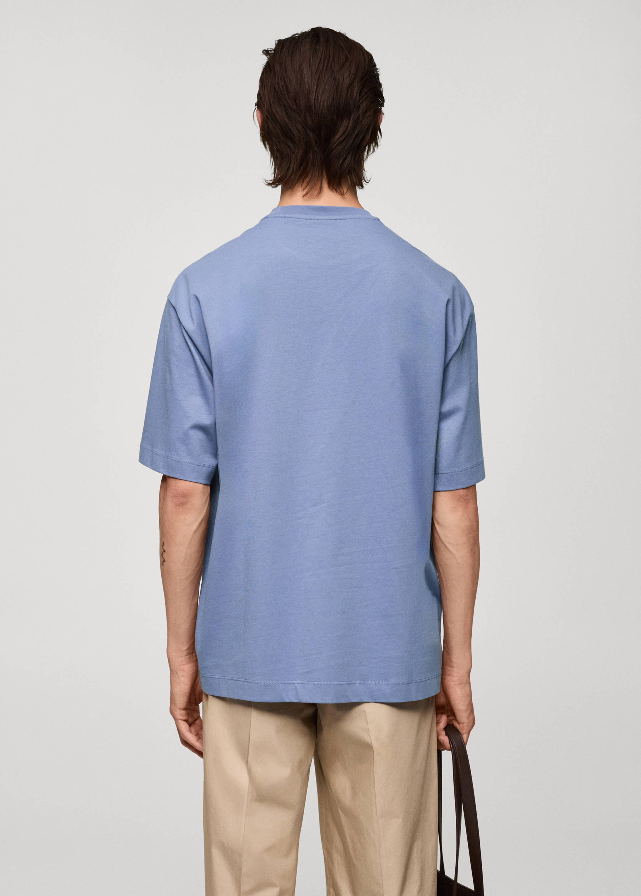 100% cotton oversized t-shirt - Reverse of the article