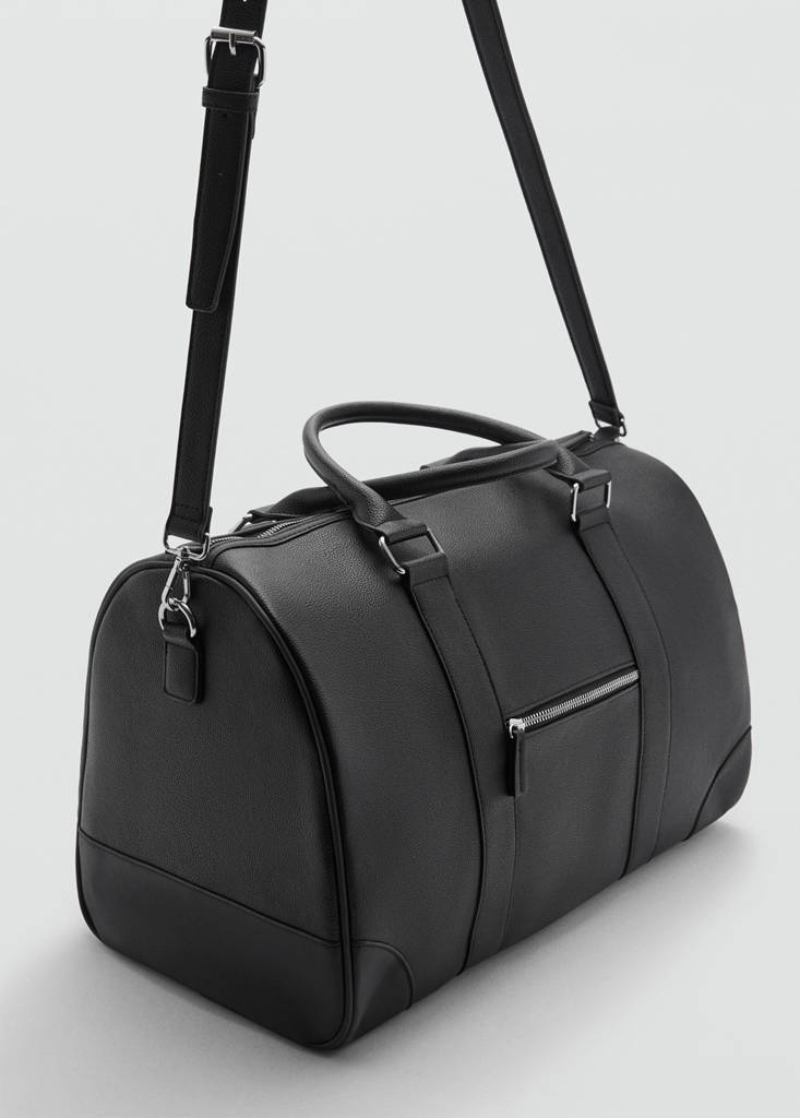 Patent faux-leather bowling bag