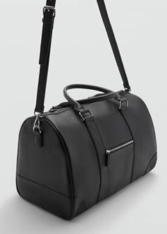 Patent faux-leather bowling bag — Black 2