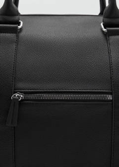 Patent faux-leather bowling bag — Black 4