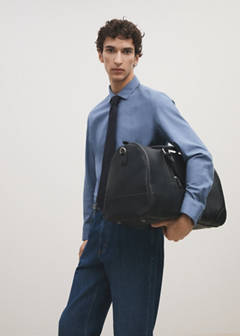 Patent faux-leather bowling bag — Black 16