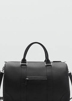 Patent faux-leather bowling bag — Black 8
