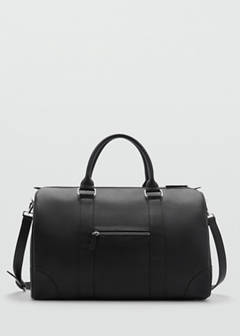 Patent faux-leather bowling bag — Black 1