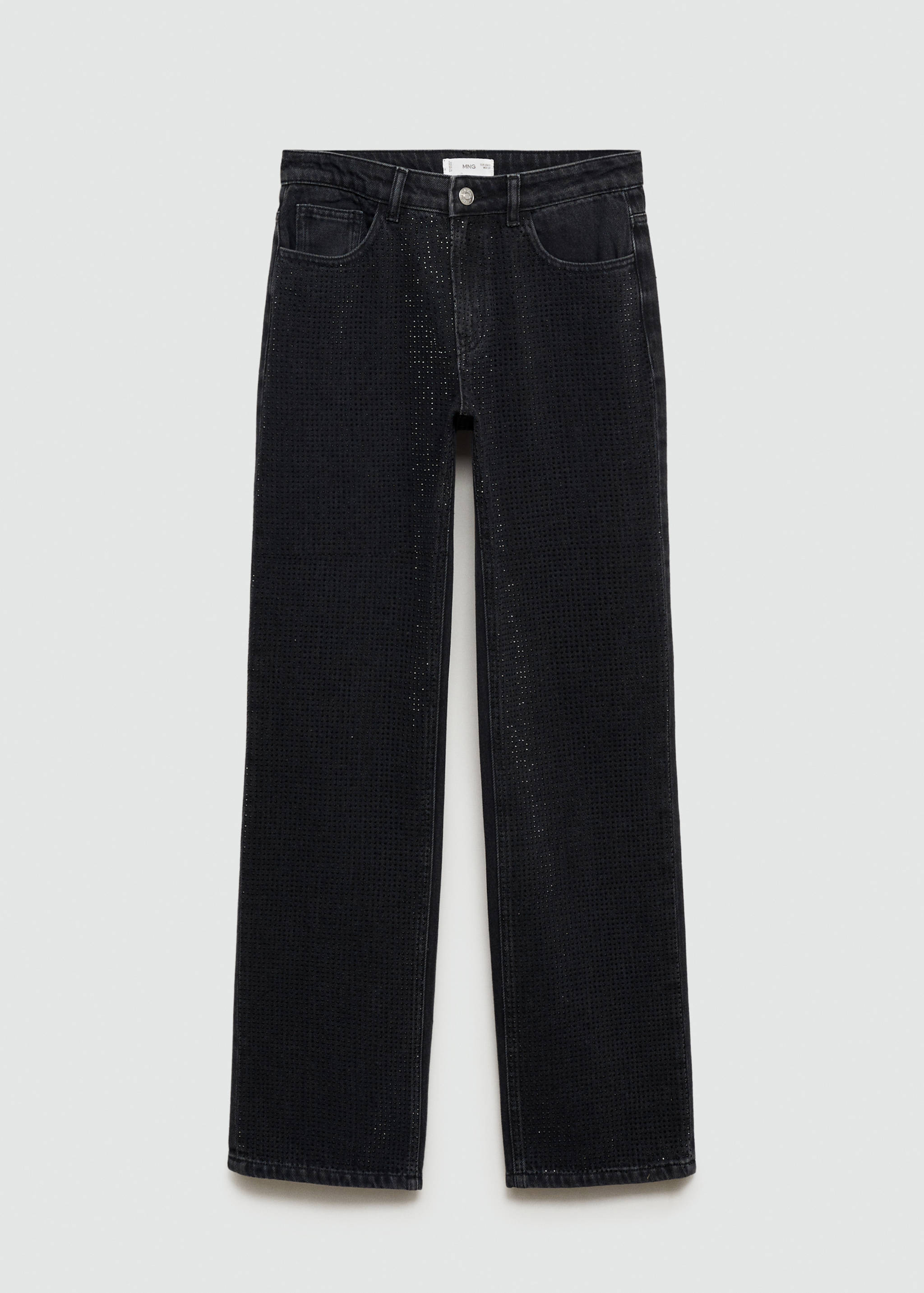 Straight jeans with rhinestone detail - Article without model