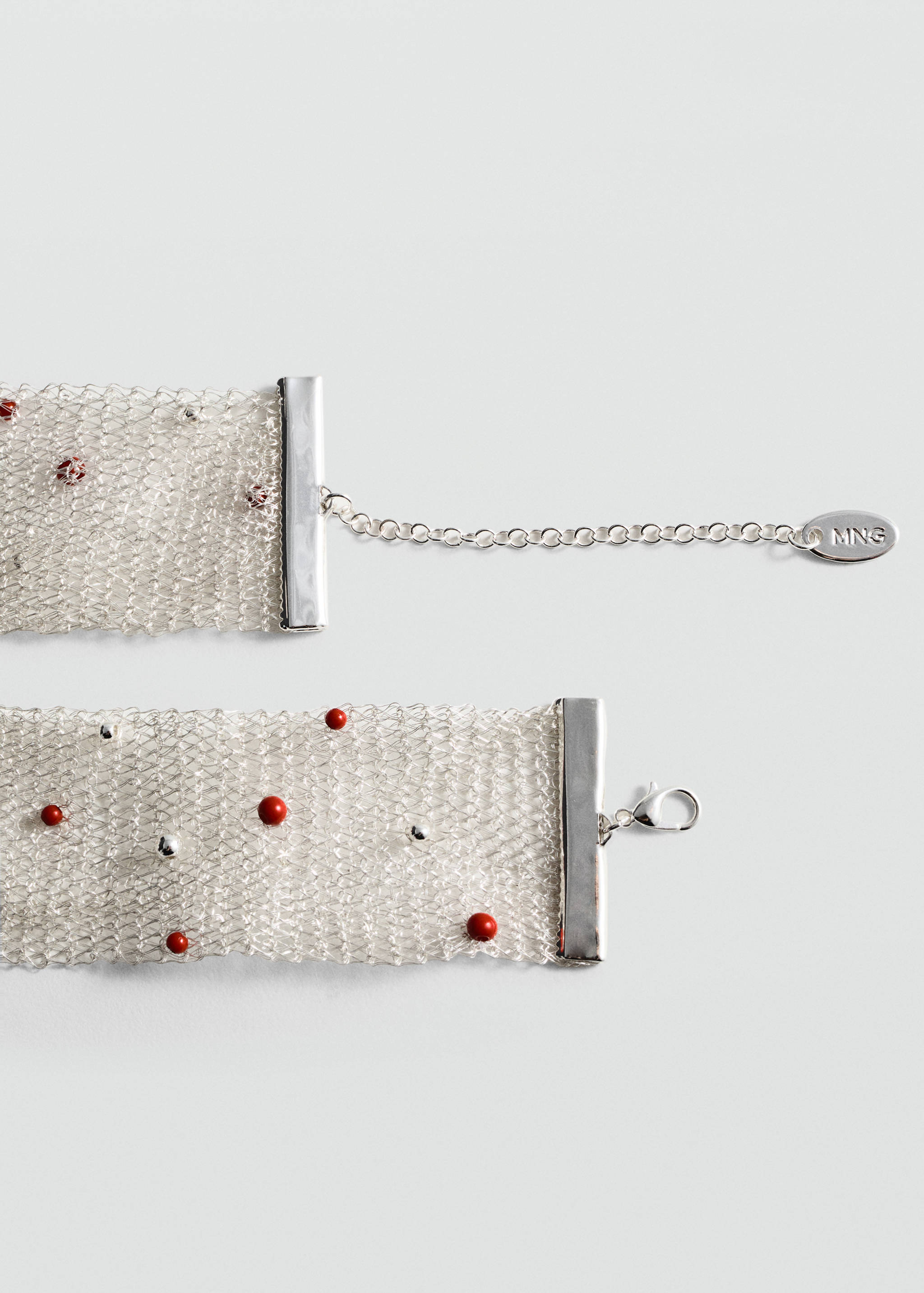 Choker with mesh beads - Medium plane