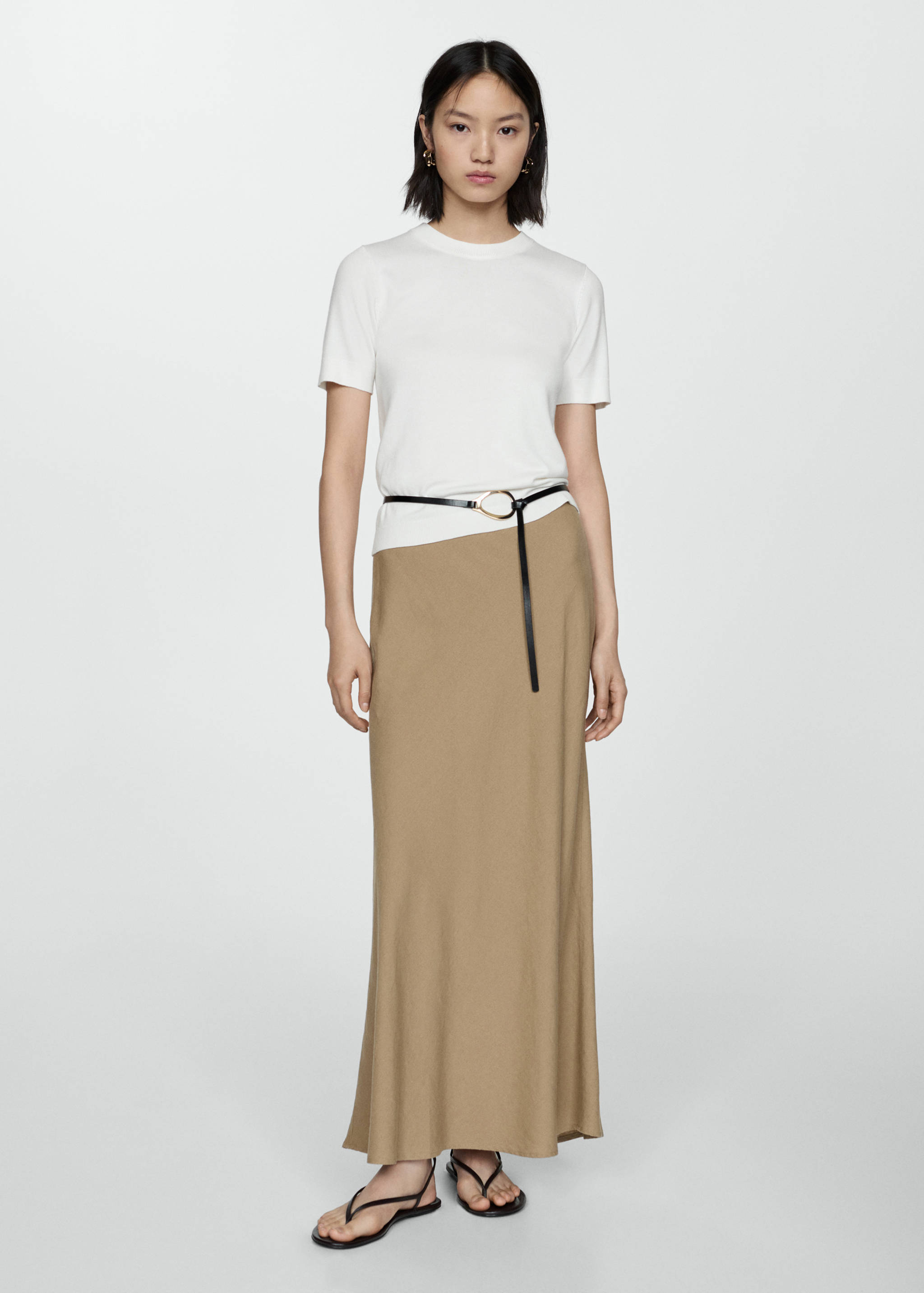 Short-sleeved fine-knit sweater - General plane