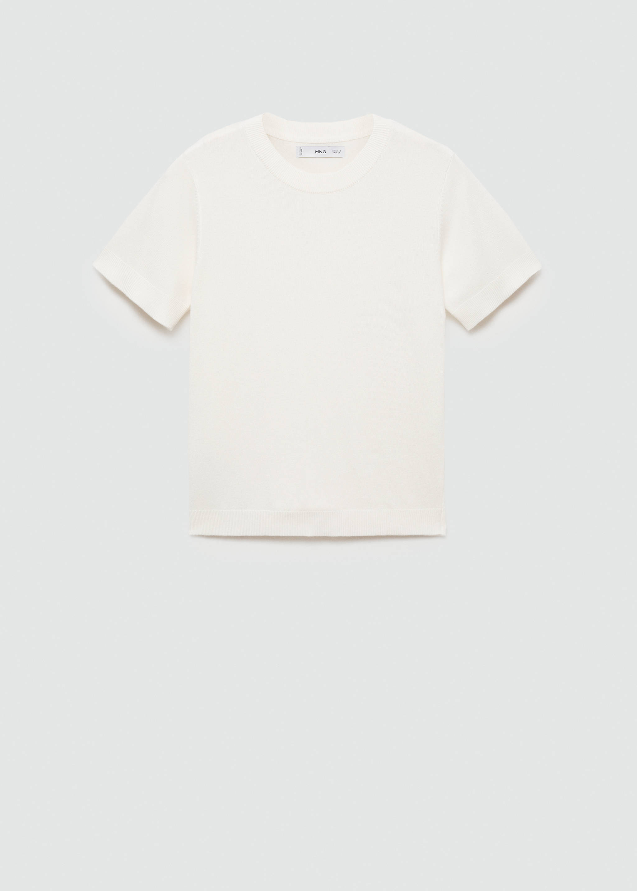 Short-sleeved fine-knit sweater - Article without model