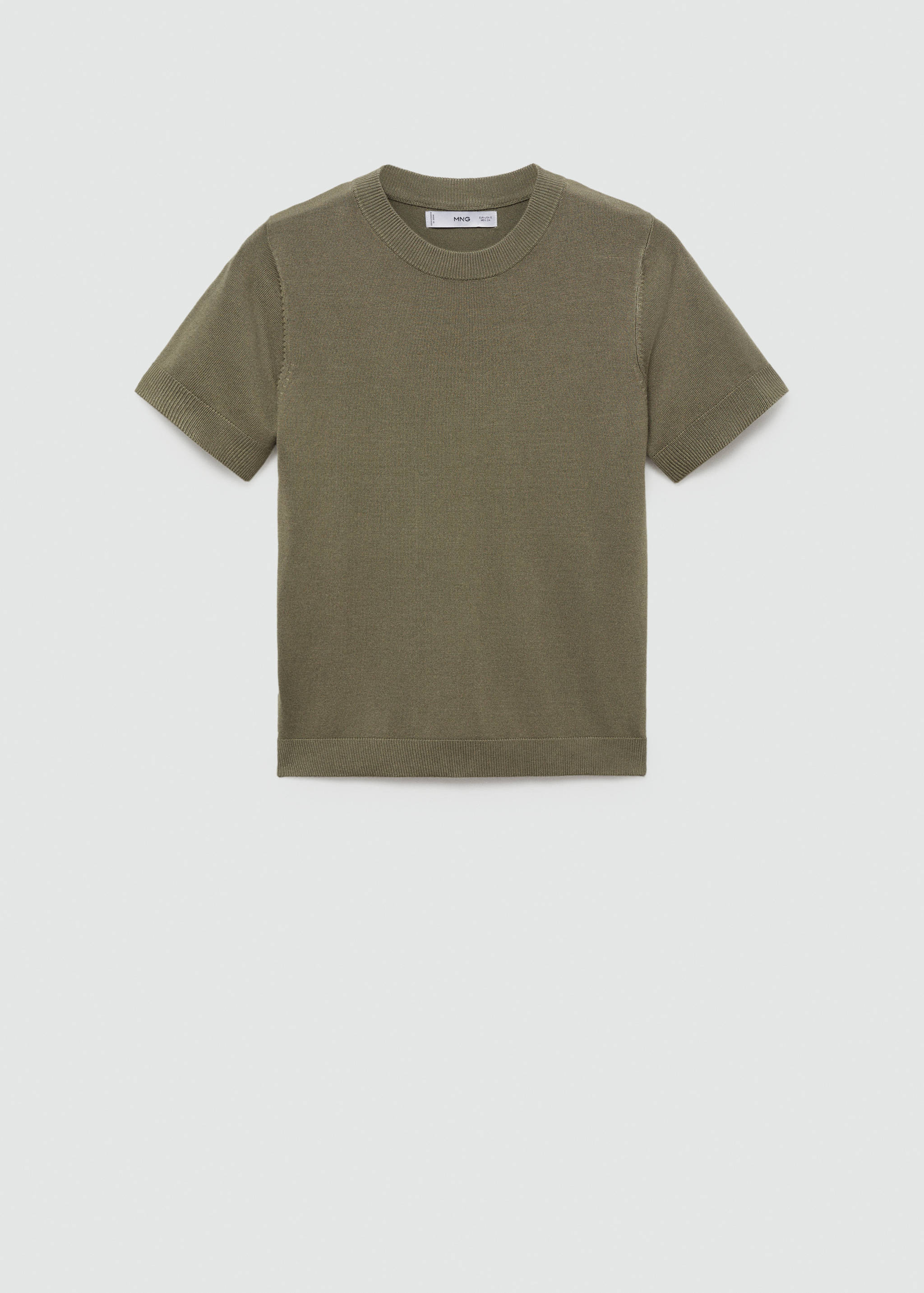 Short-sleeved fine-knit sweater - Article without model
