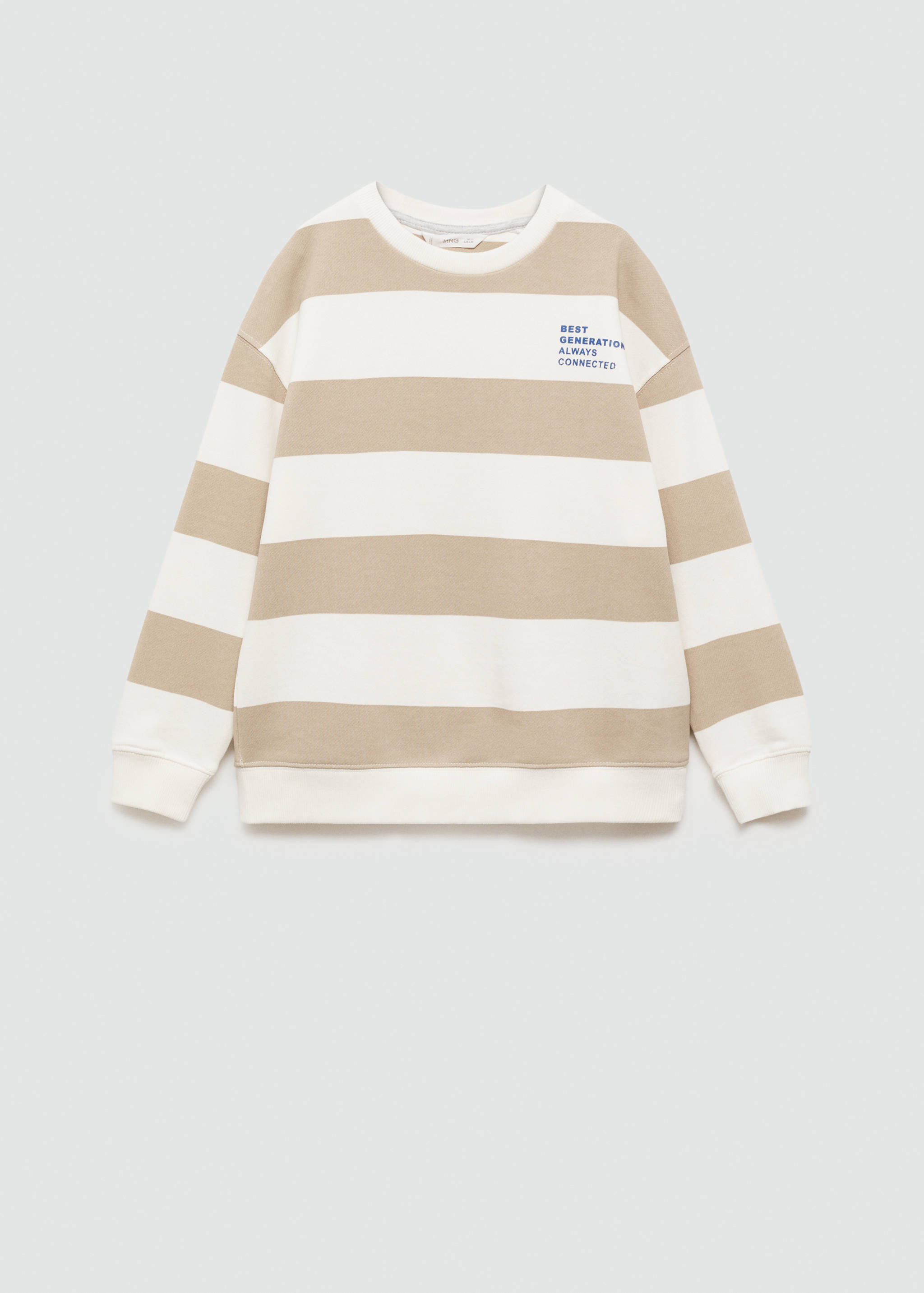 Striped cotton-blend sweatshirt - Article without model