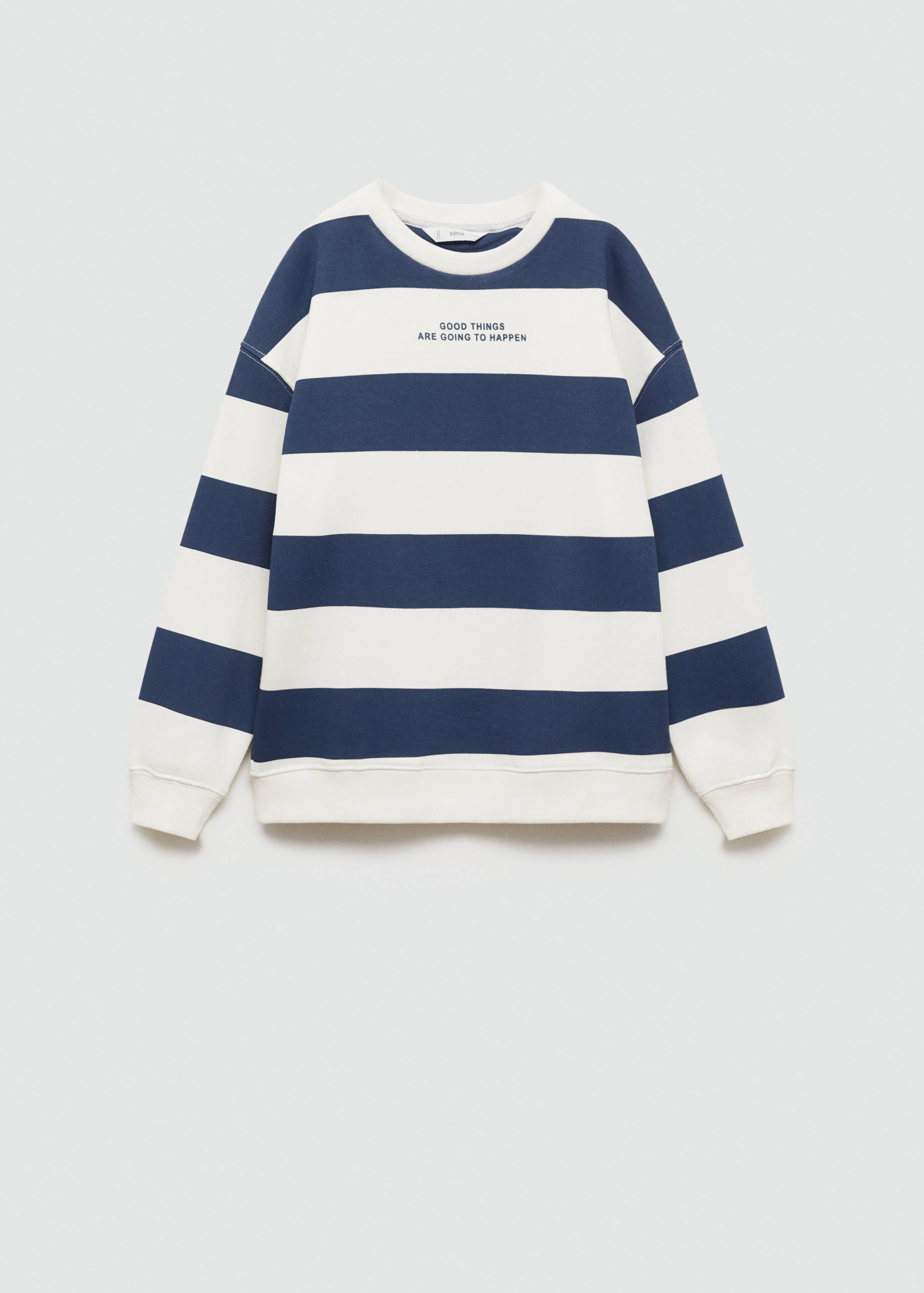Striped cotton-blend sweatshirt - Article without model