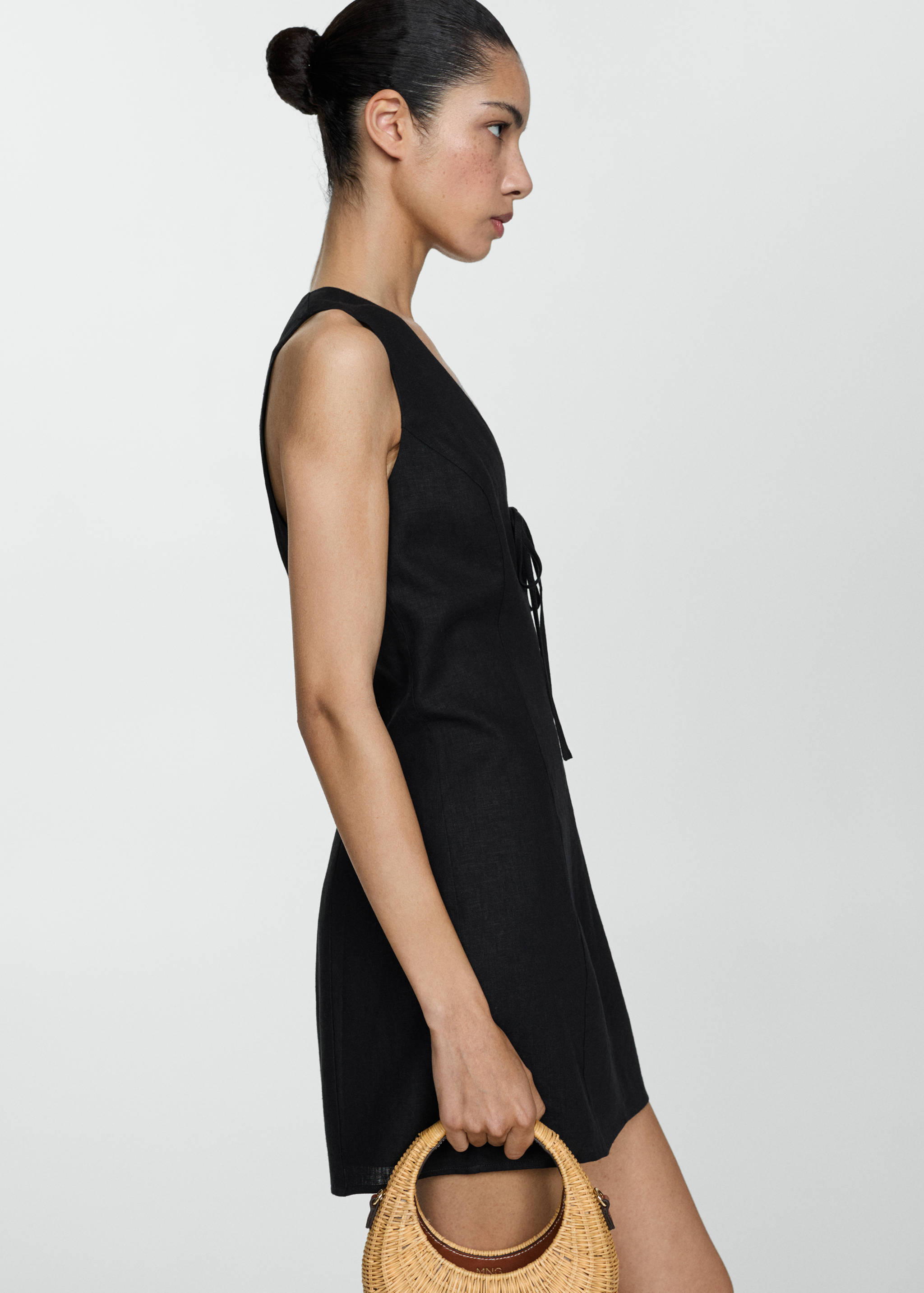 Short linen dress - Medium plane