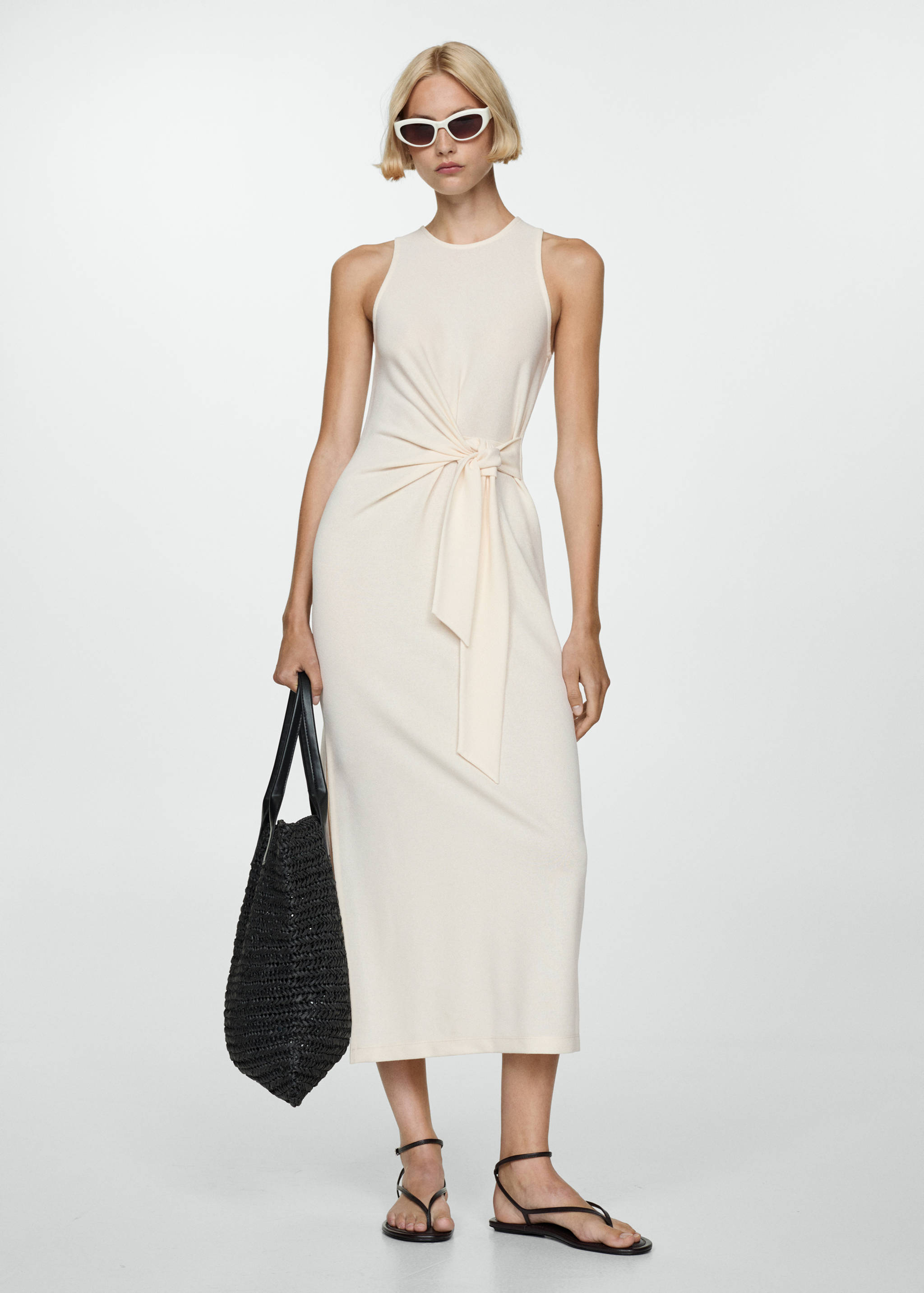 Bow knitted dress - General plane