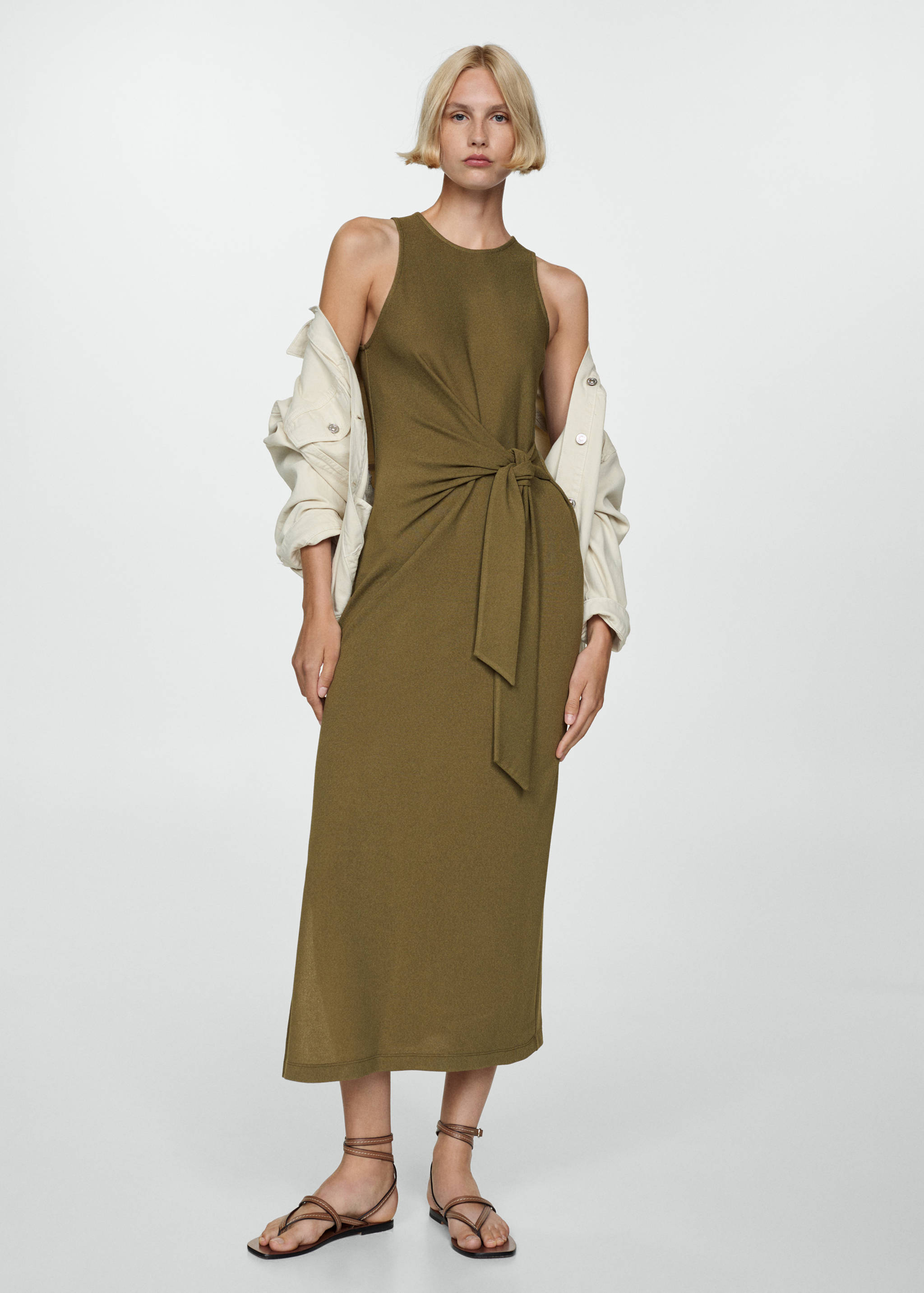 Bow knitted dress - General plane