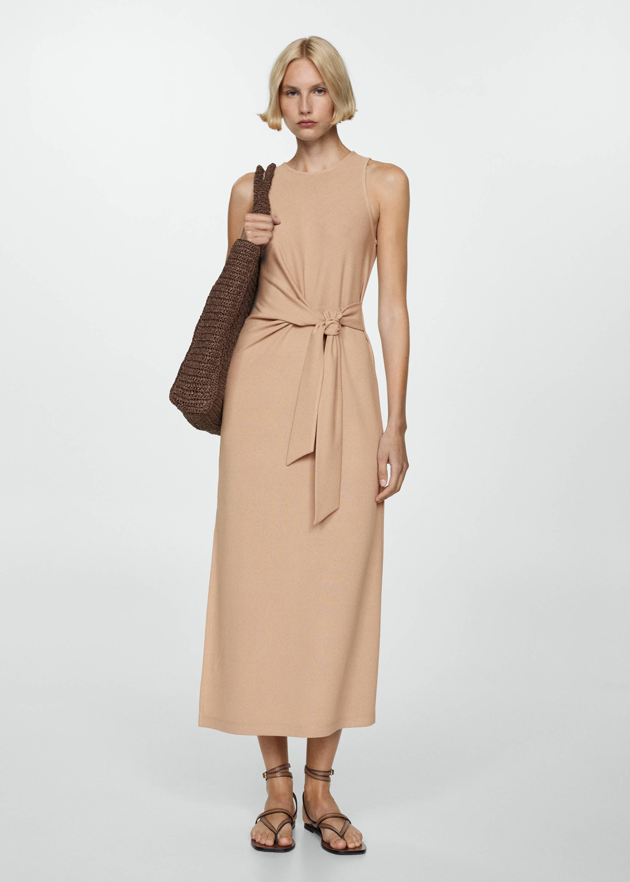 Bow knitted dress - General plane