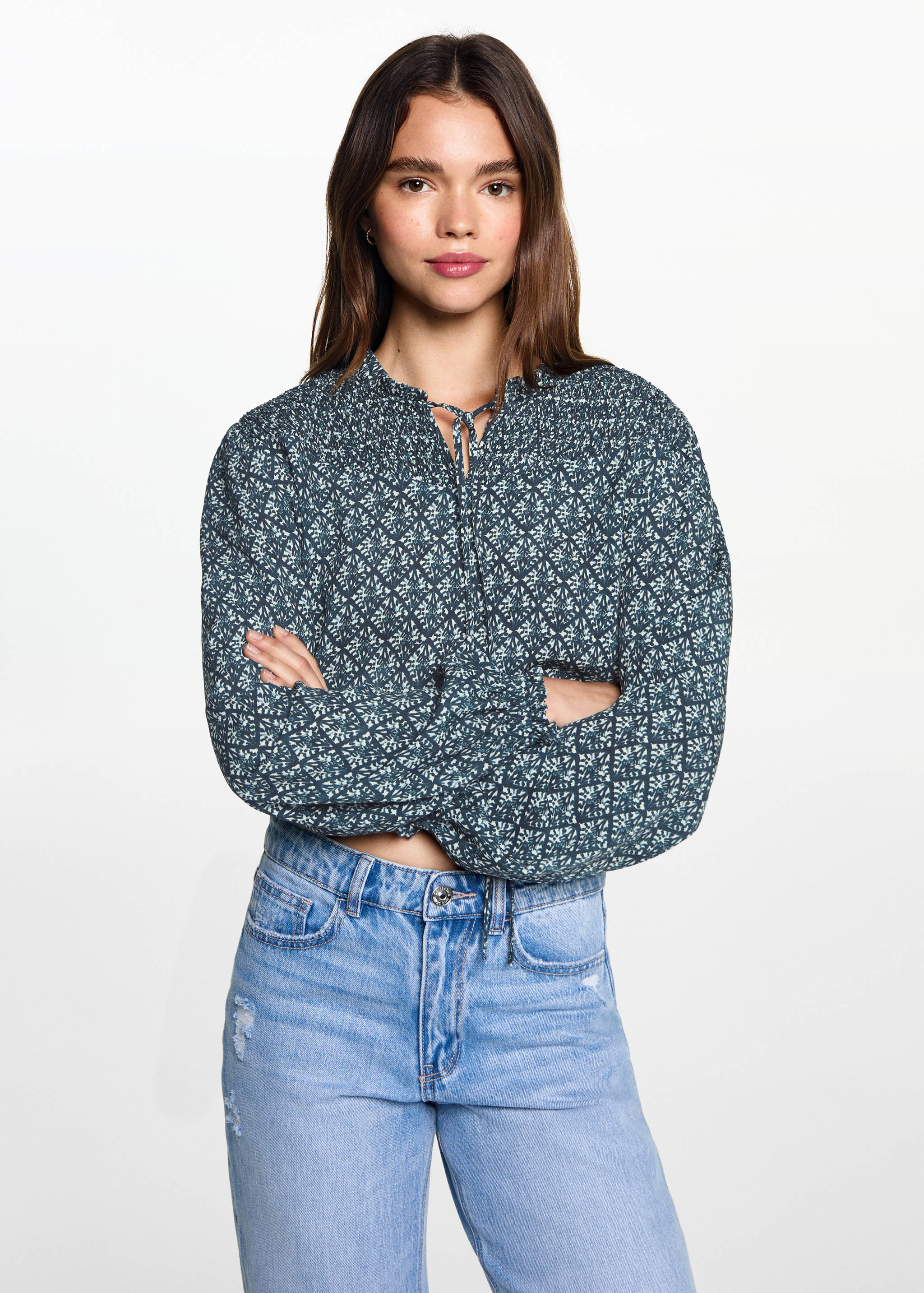 Blouse imprimée - Plan moyen
