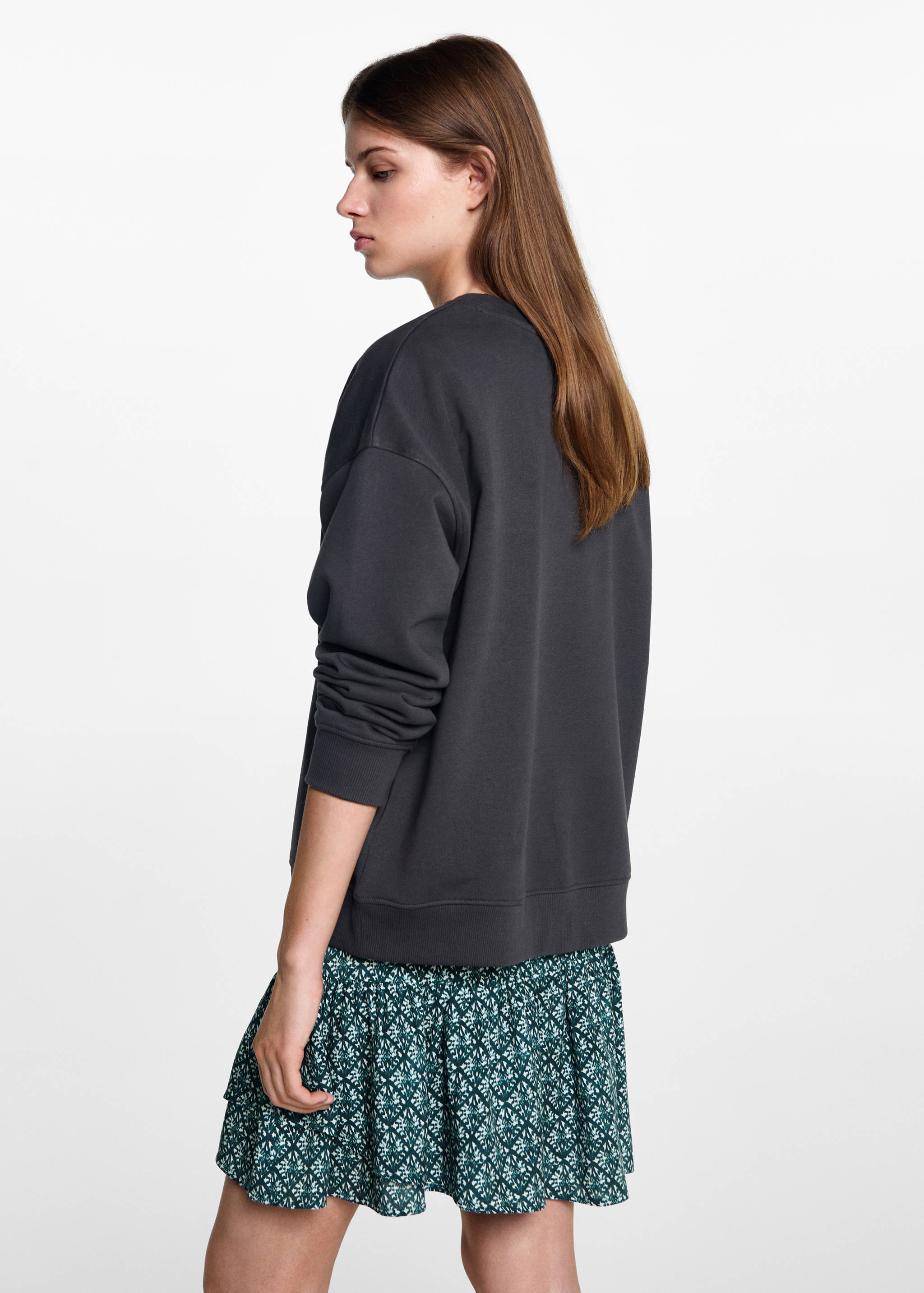 Sudadera algodón detalle bordado - Reverso del artículo