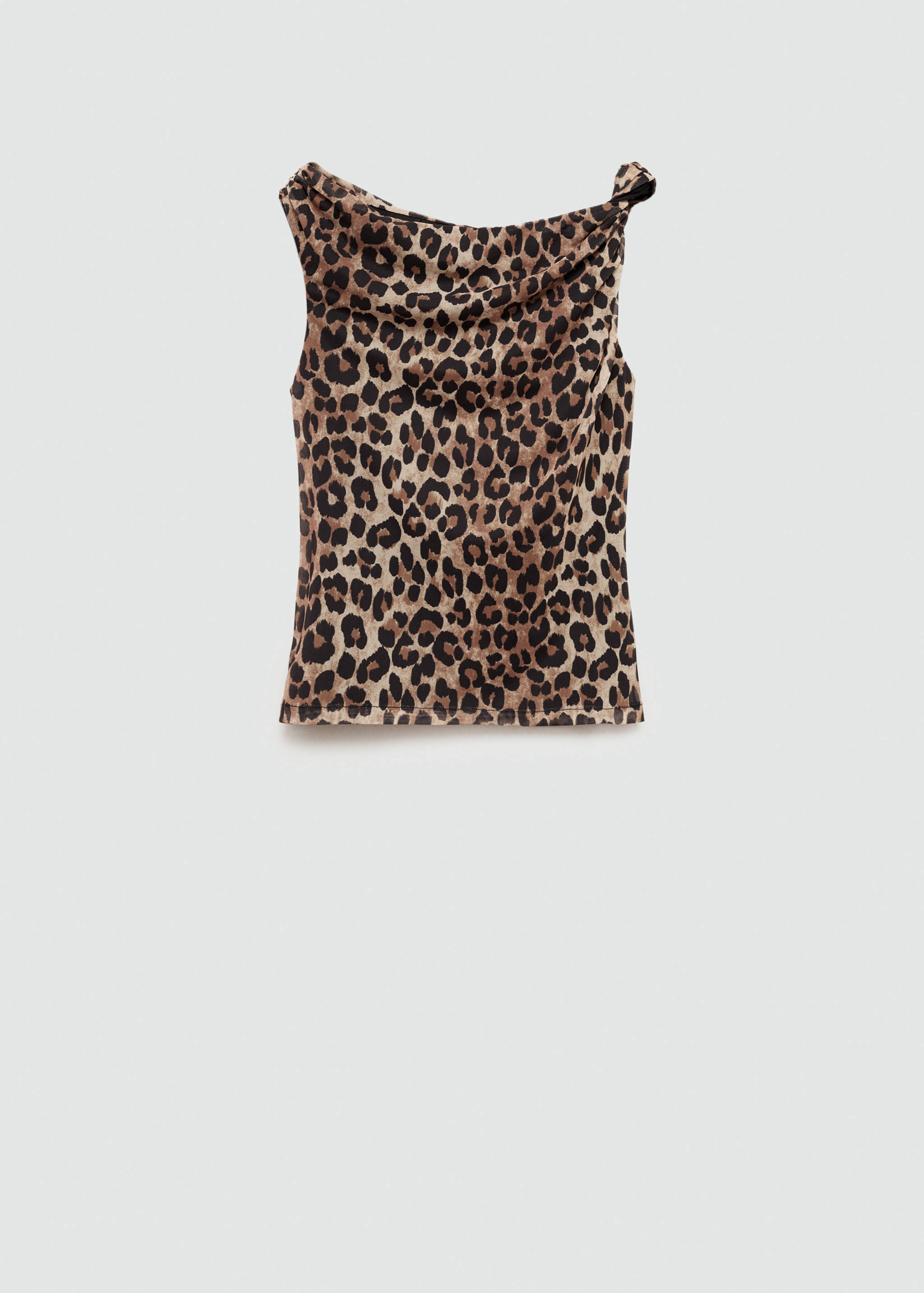 Asymmetrical leopard-print top - Article without model