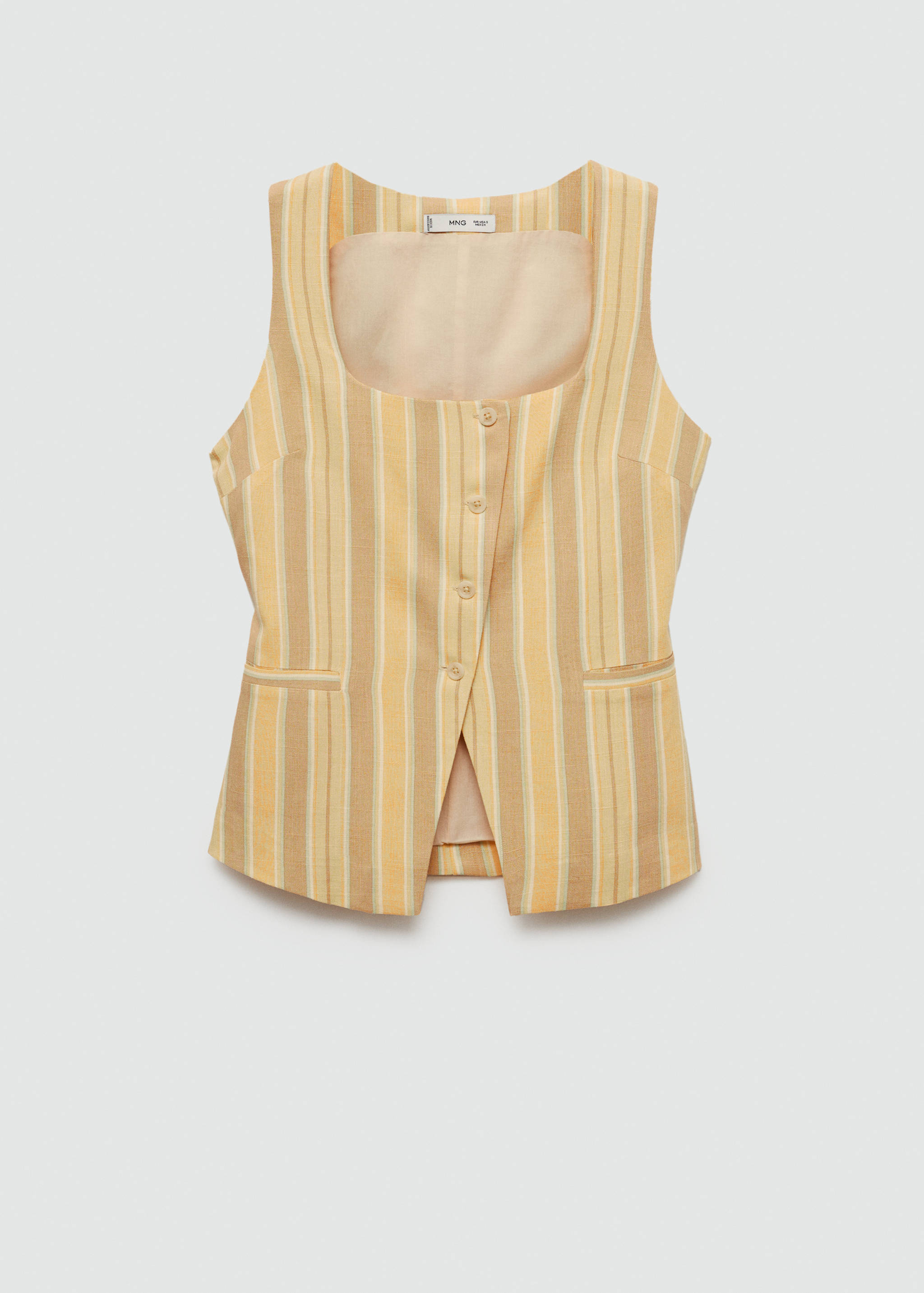 Striped waistcoat with buttons - Article without model