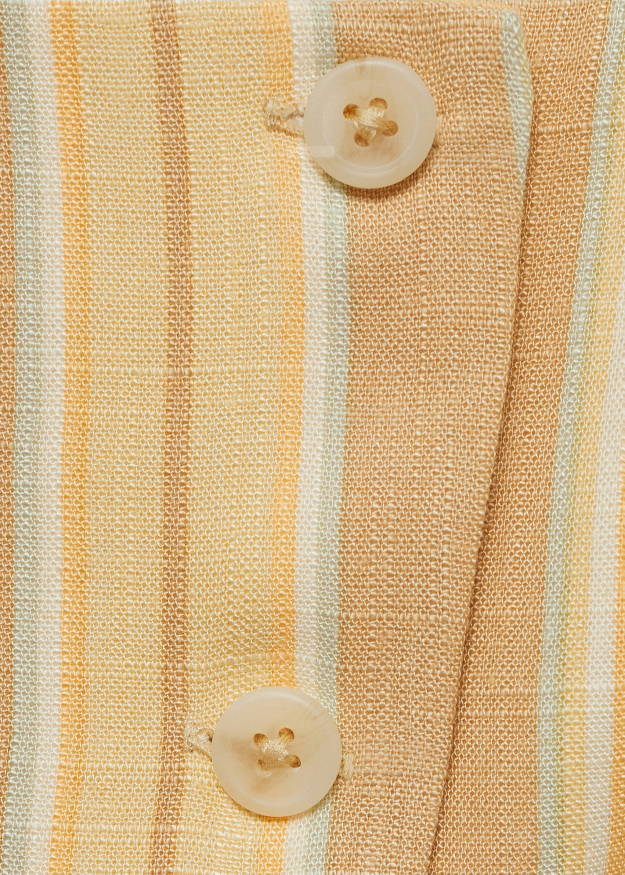 Striped vest with buttons - Details of the article 8, Yellow. Ref: 77043266-00.
