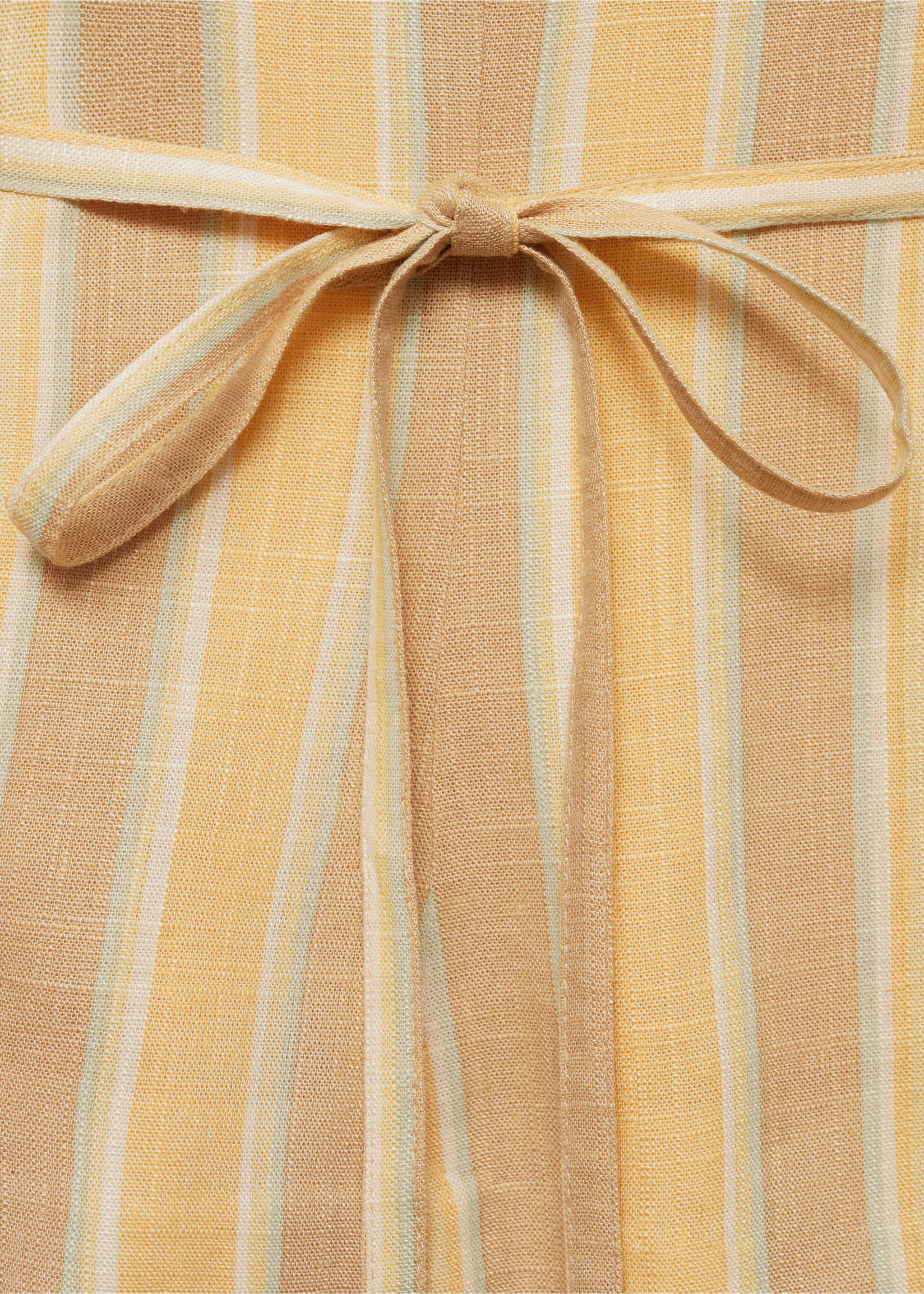 Striped vest with buttons - Details of the article 0, Yellow. Ref: 77043266-00.