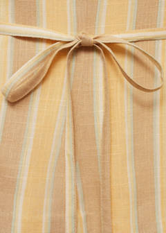 Striped waistcoat with buttons — Yellow 9