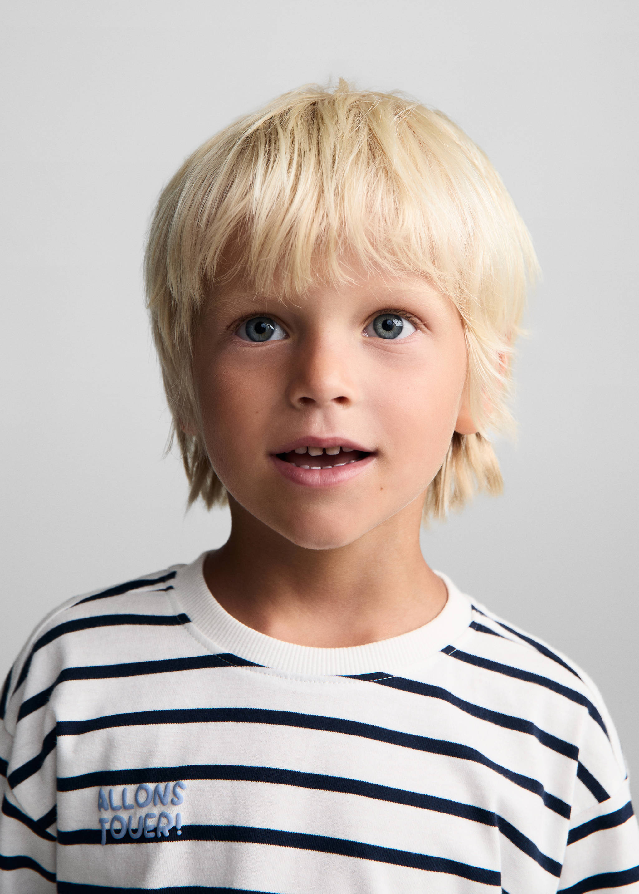 Striped cotton T-shirt - Details of the article 1