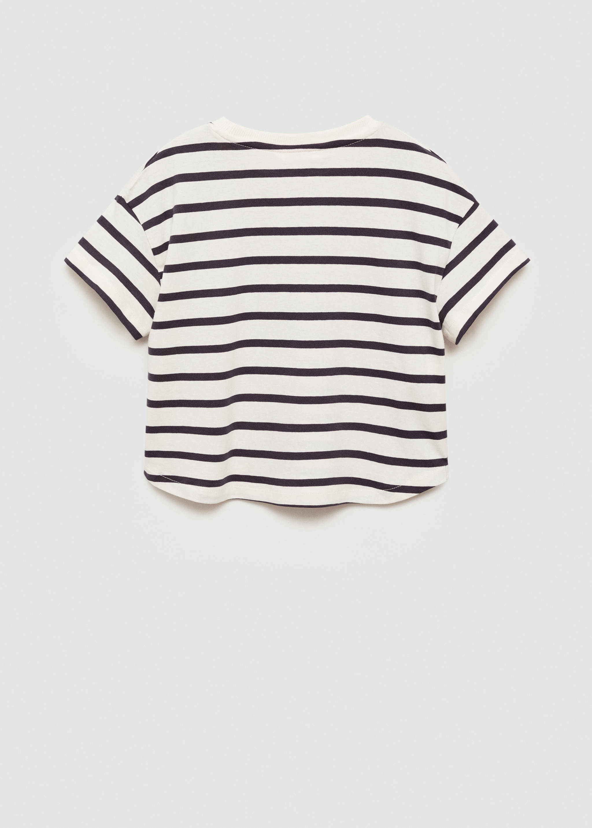 Striped t-shirt with embroidered detail - Reverse of the article
