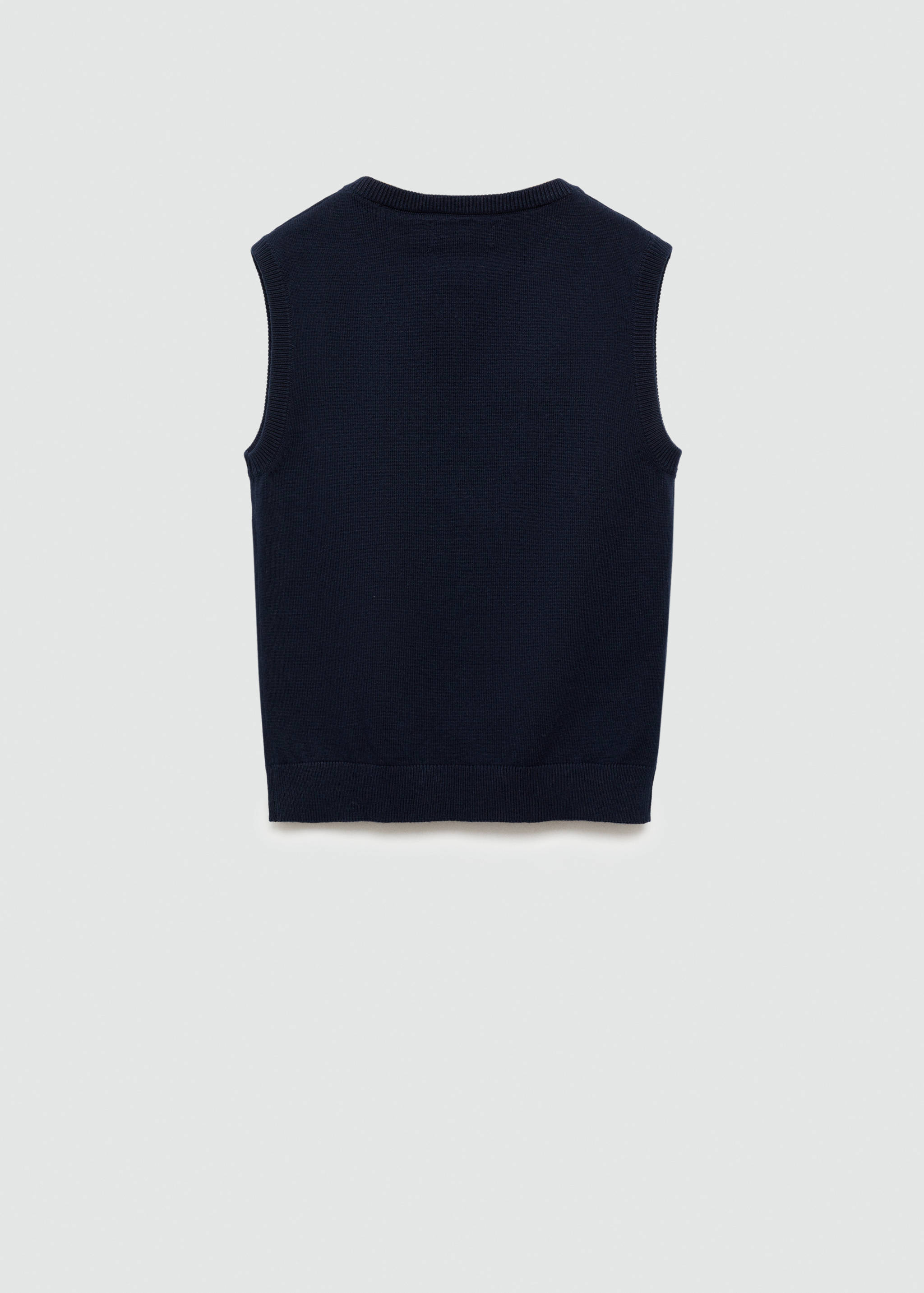 Knitted cotton vest - Reverse of the article