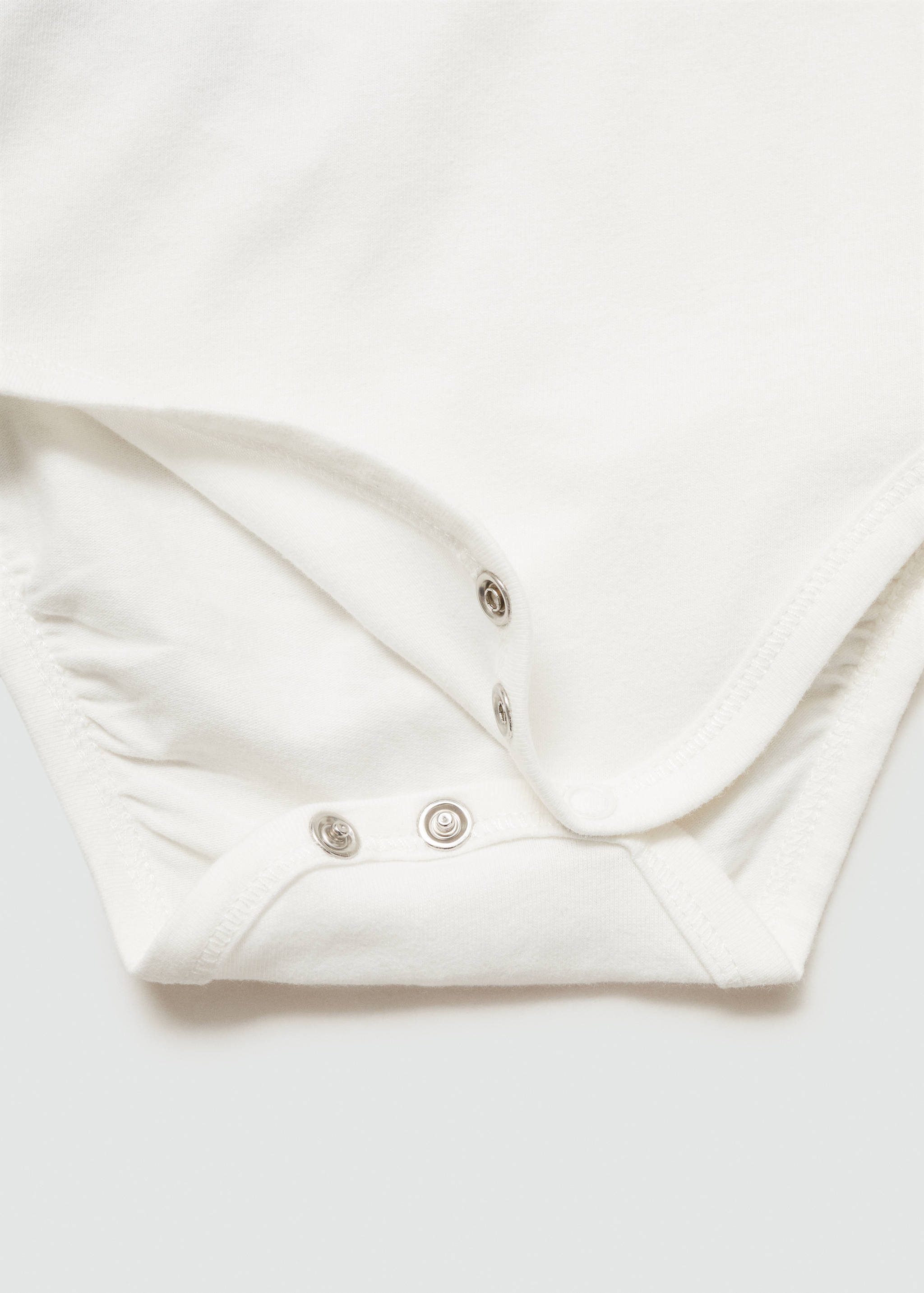 Cotton bodysuit with embroidered collar - Details of the article 8