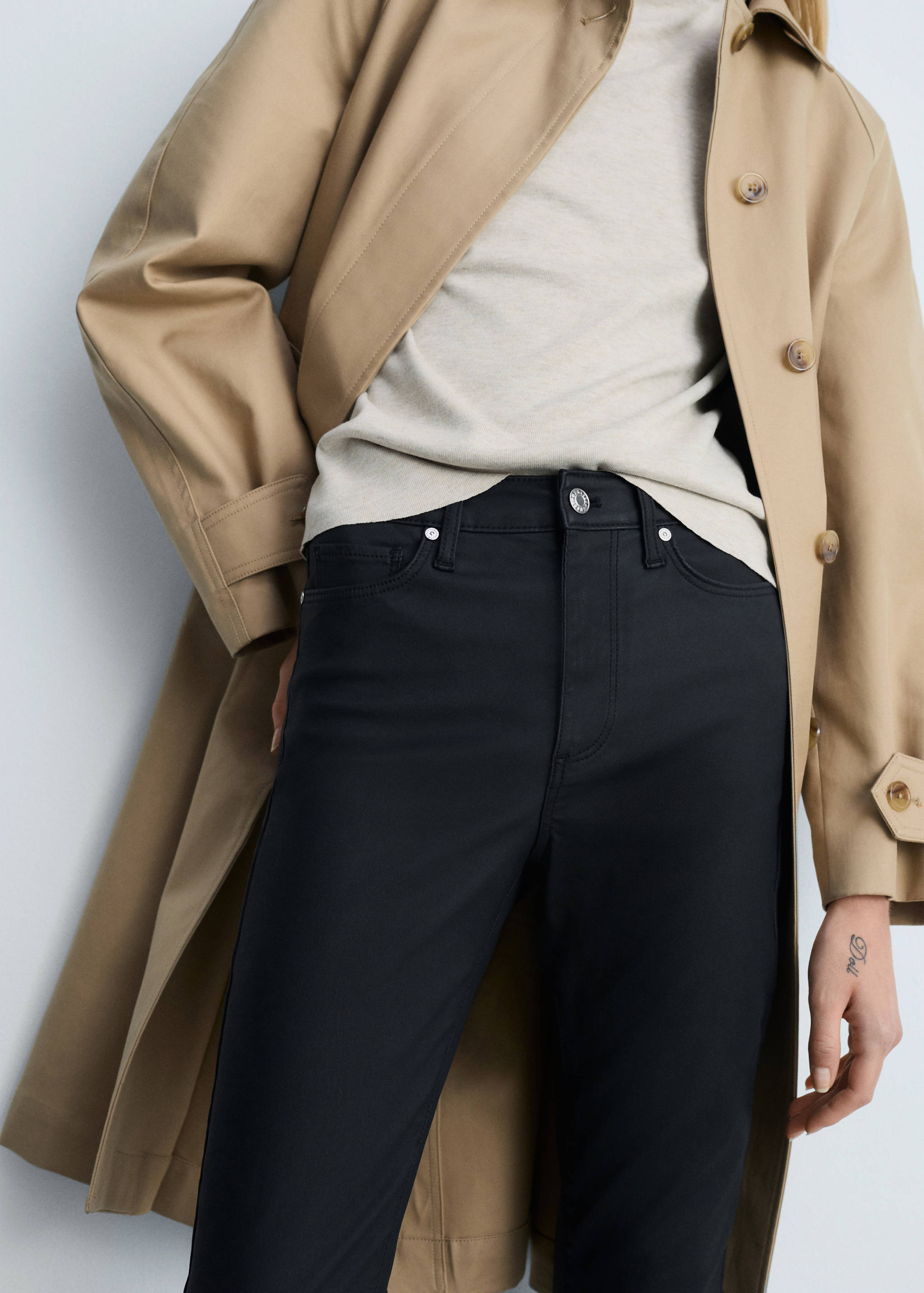 Waxed mid-rise skinny jeans - Details of the article 6