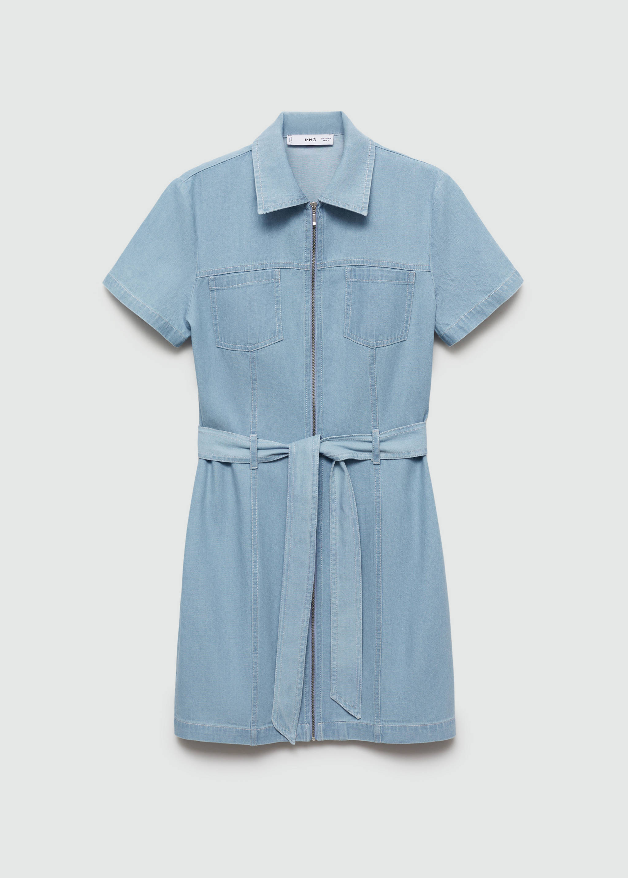 Denim dress with belt - Article without model