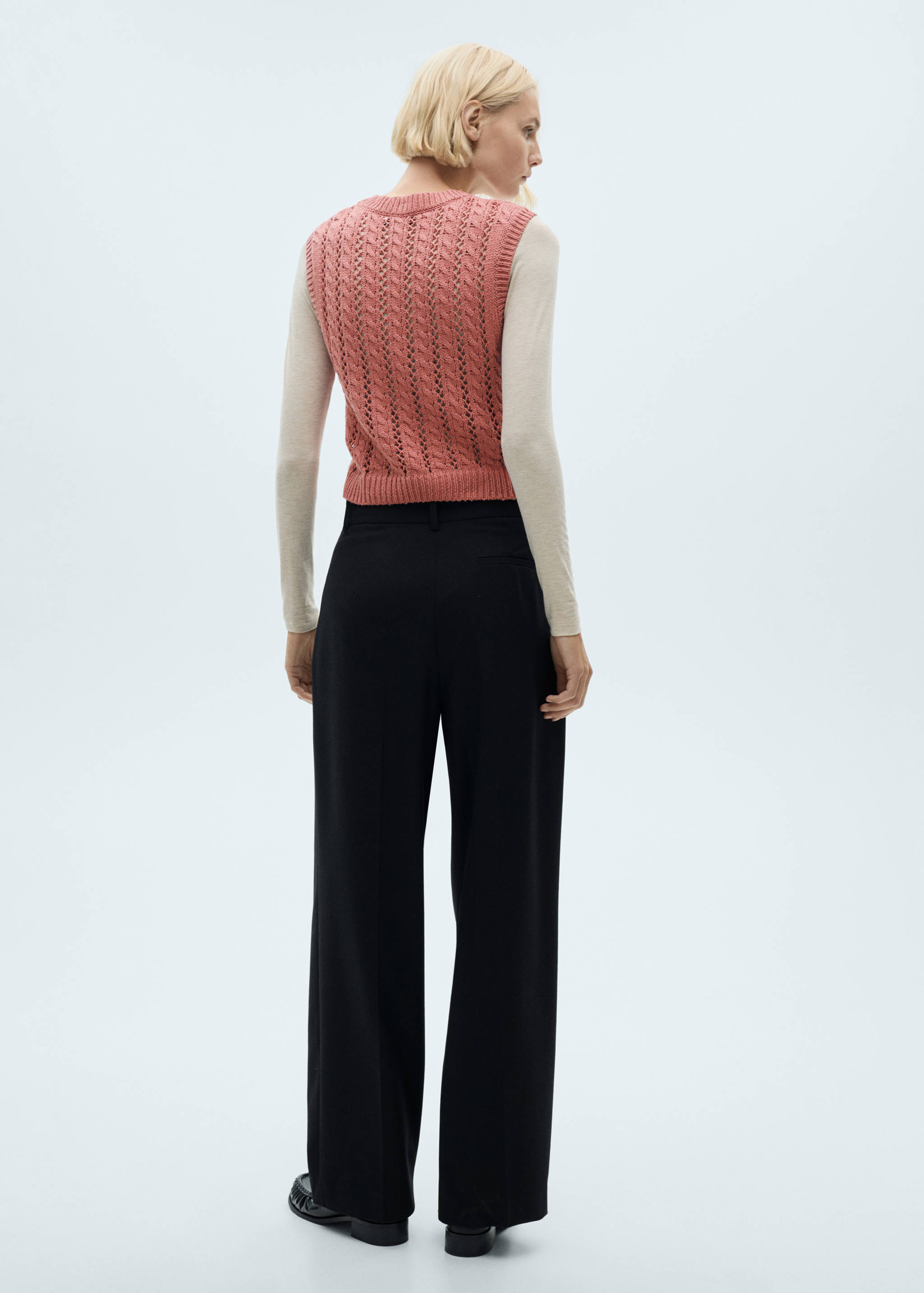 Chaleco punto detalles calados - Reverso del artículo