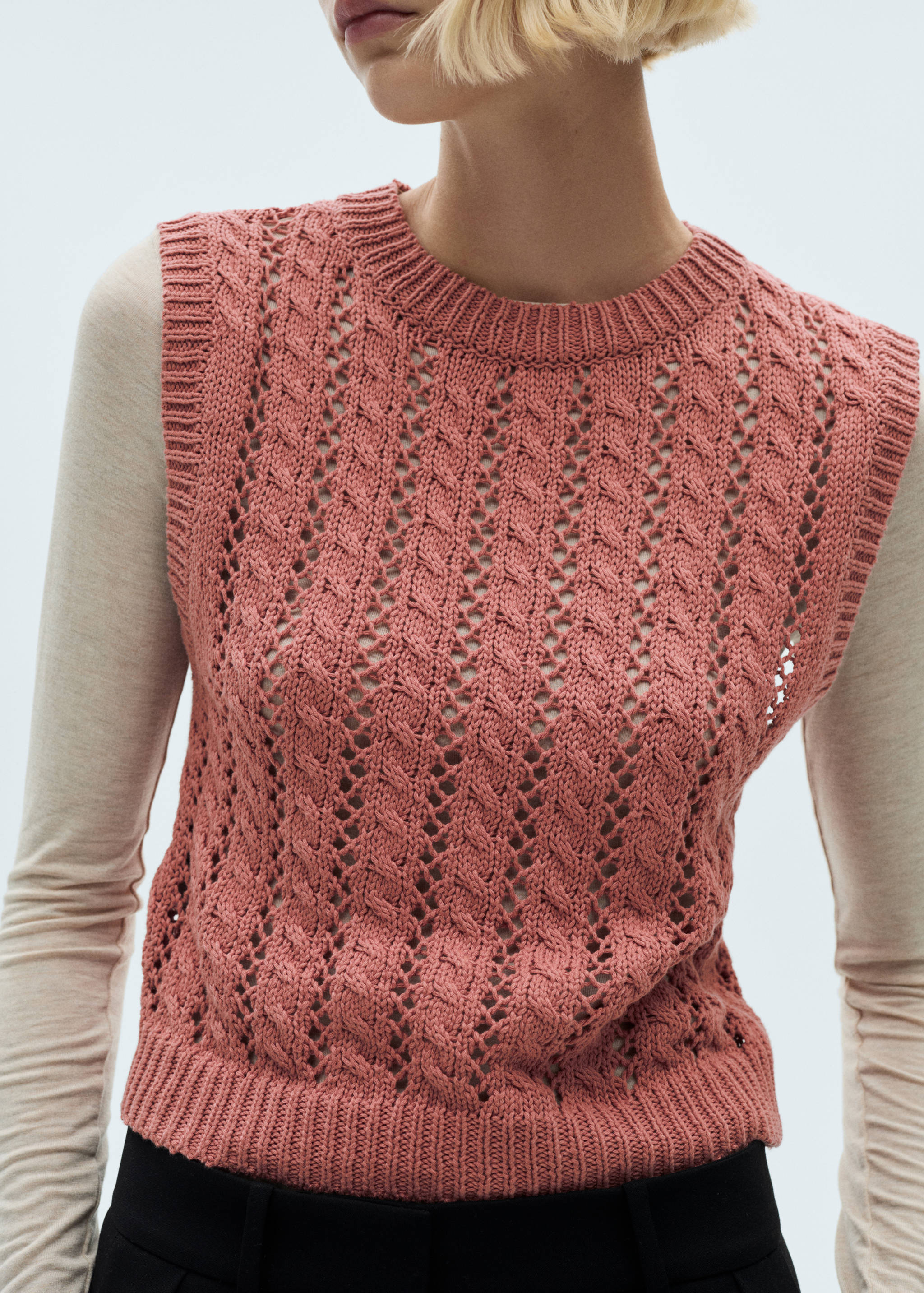 Chaleco punto detalles calados - Detalle del artículo 6