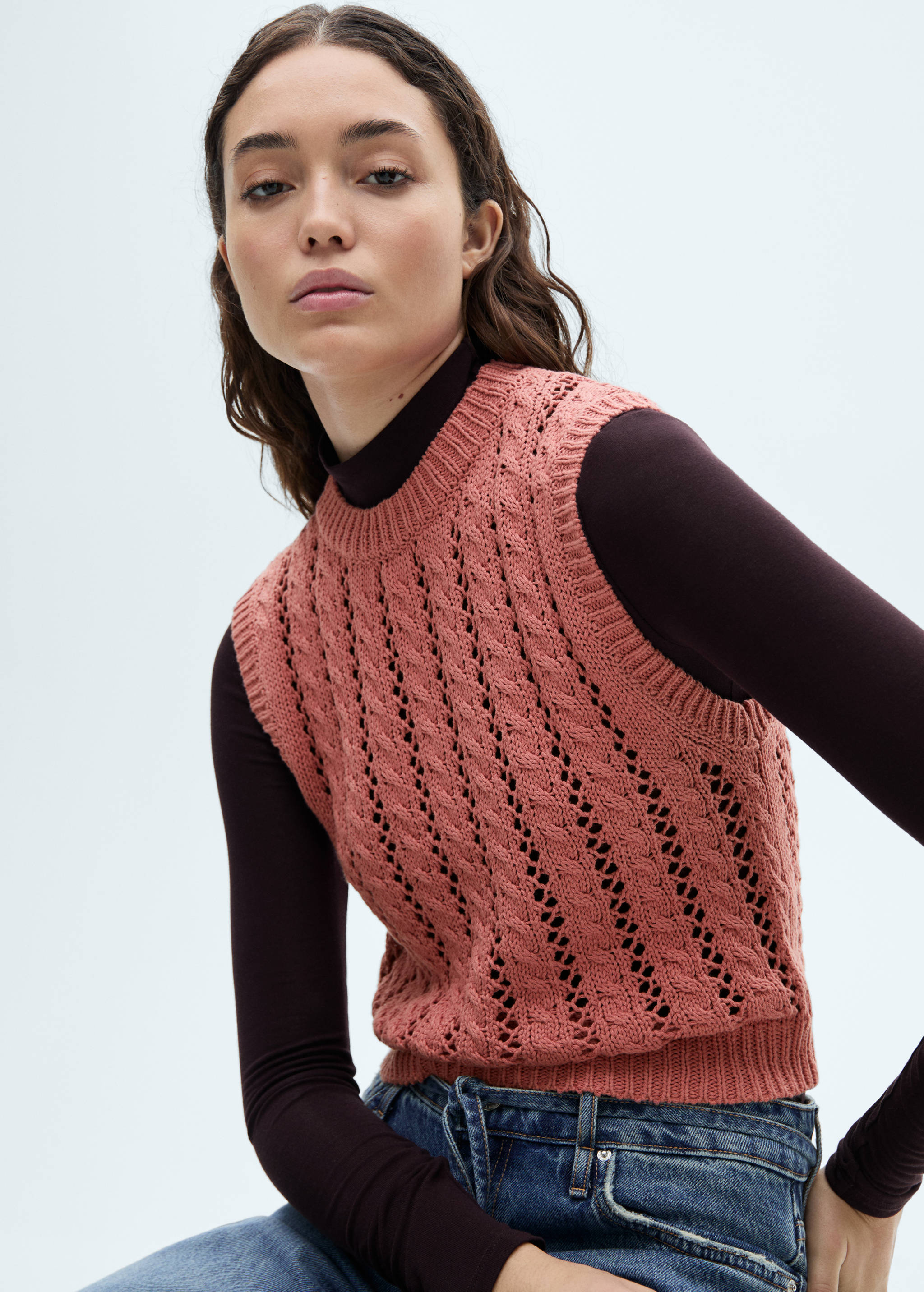 Chaleco punto detalles calados - Detalle del artículo 2