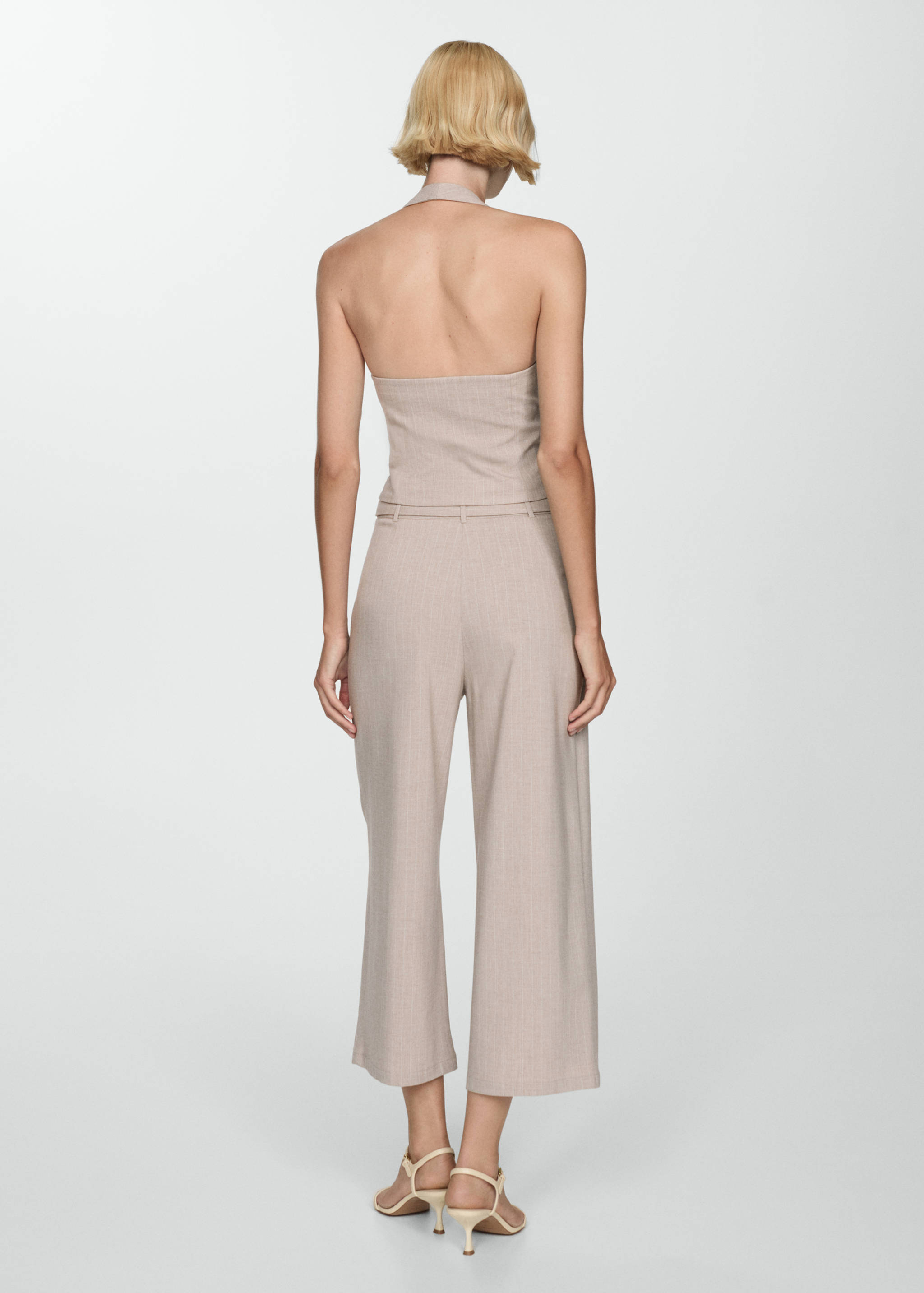 Chalk-stripe straight pants - Reverse of the article