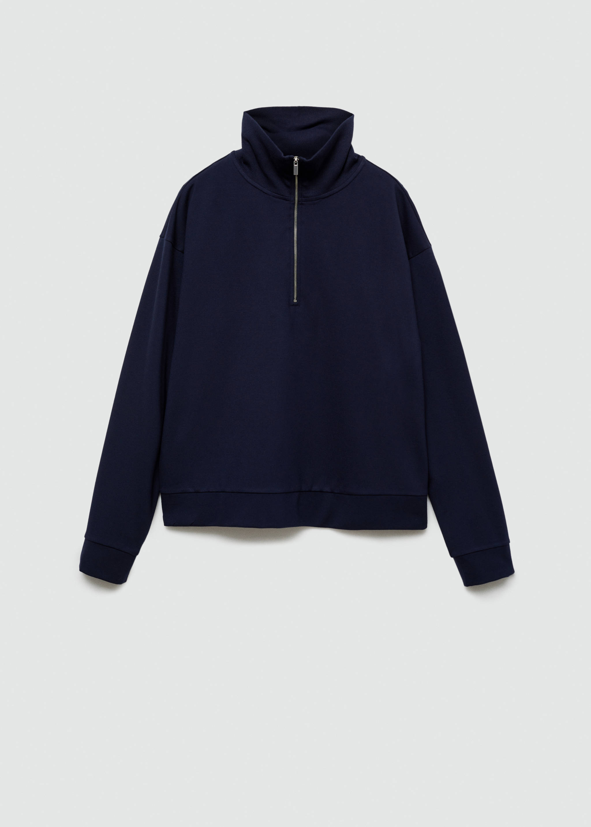 Perkins-neck sweater with zip - Article without model