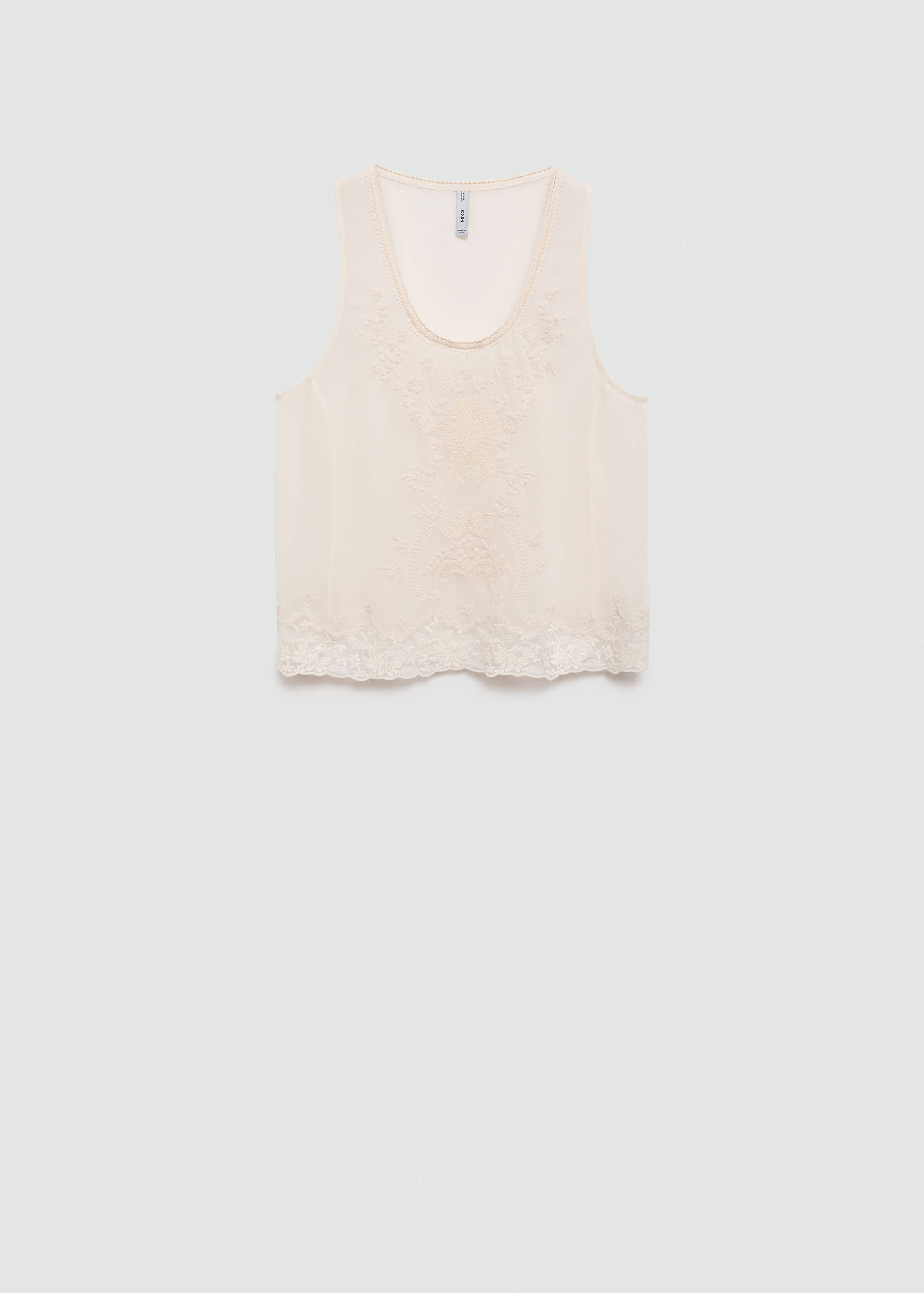 Embroidered strap top - Article without model