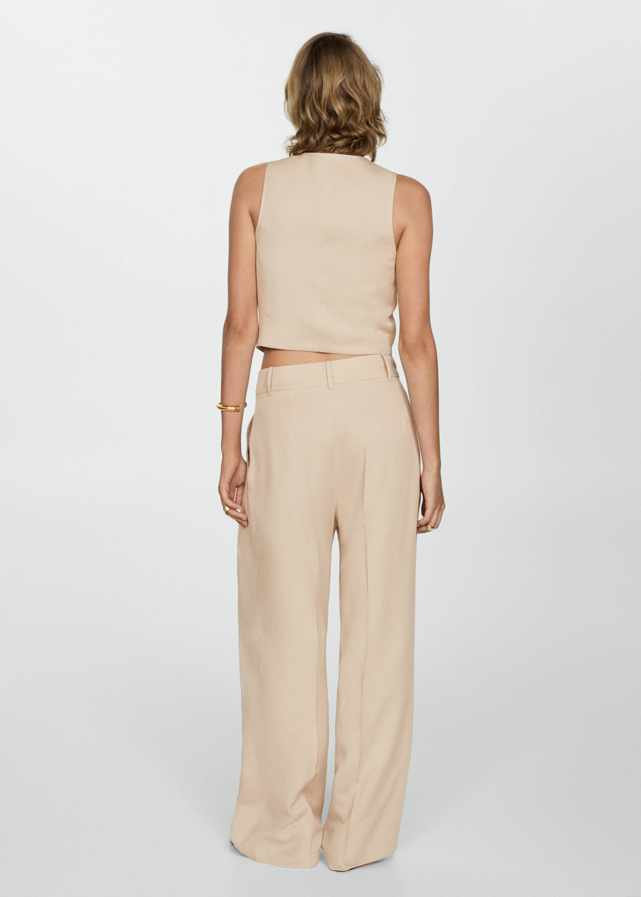 Wideleg lyocell trousers - Reverse of the article