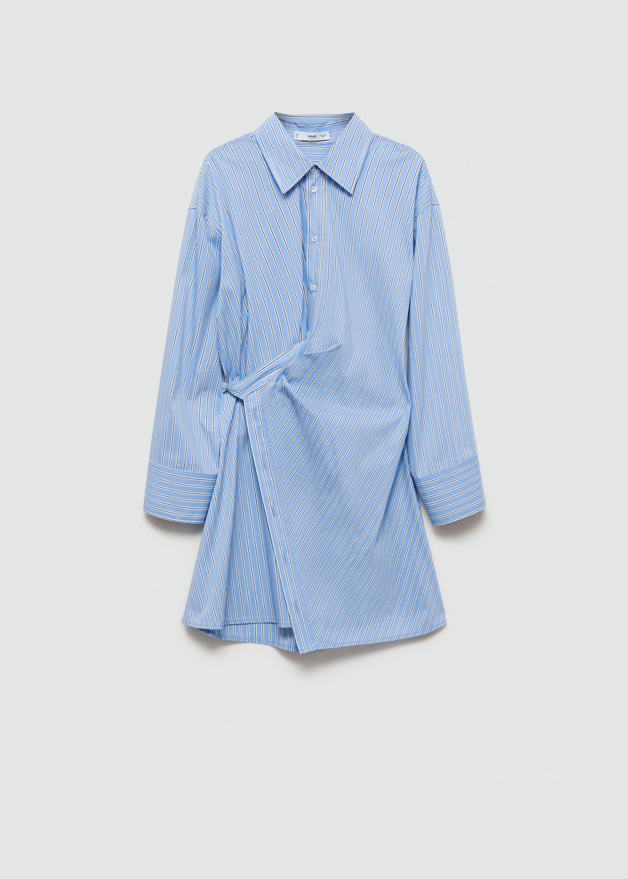 Striped wrap shirt dress - Article without model