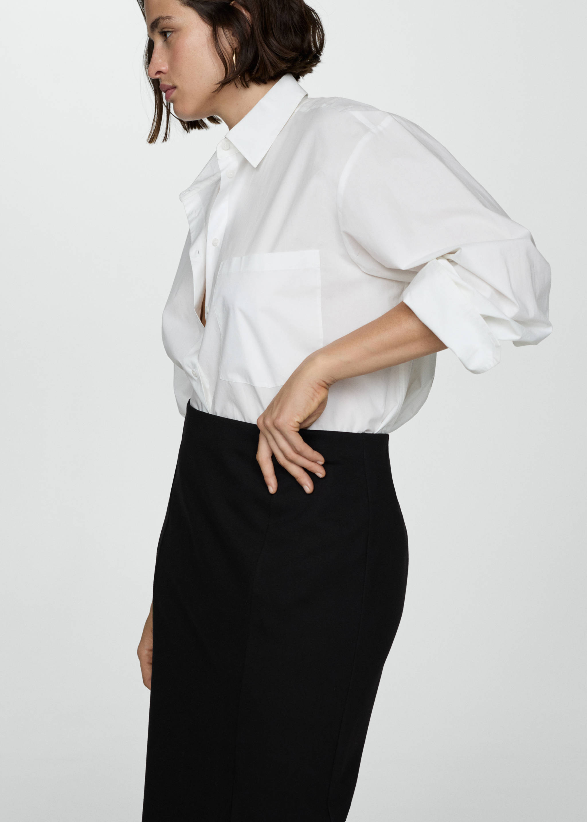 Jupe crayon fendue maille point de Rome - Détail de l'article 5