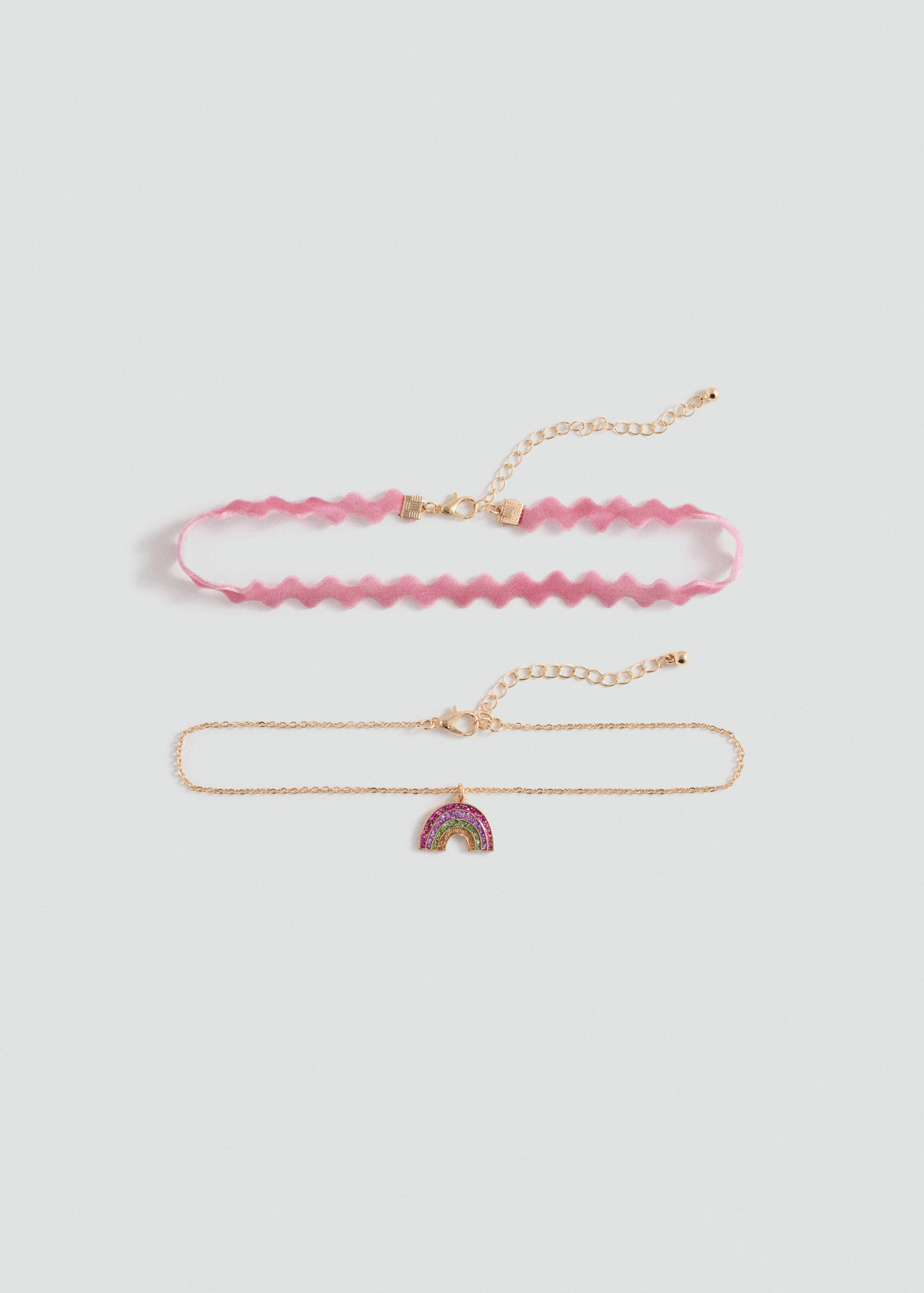 2条彩虹项链组合 - null