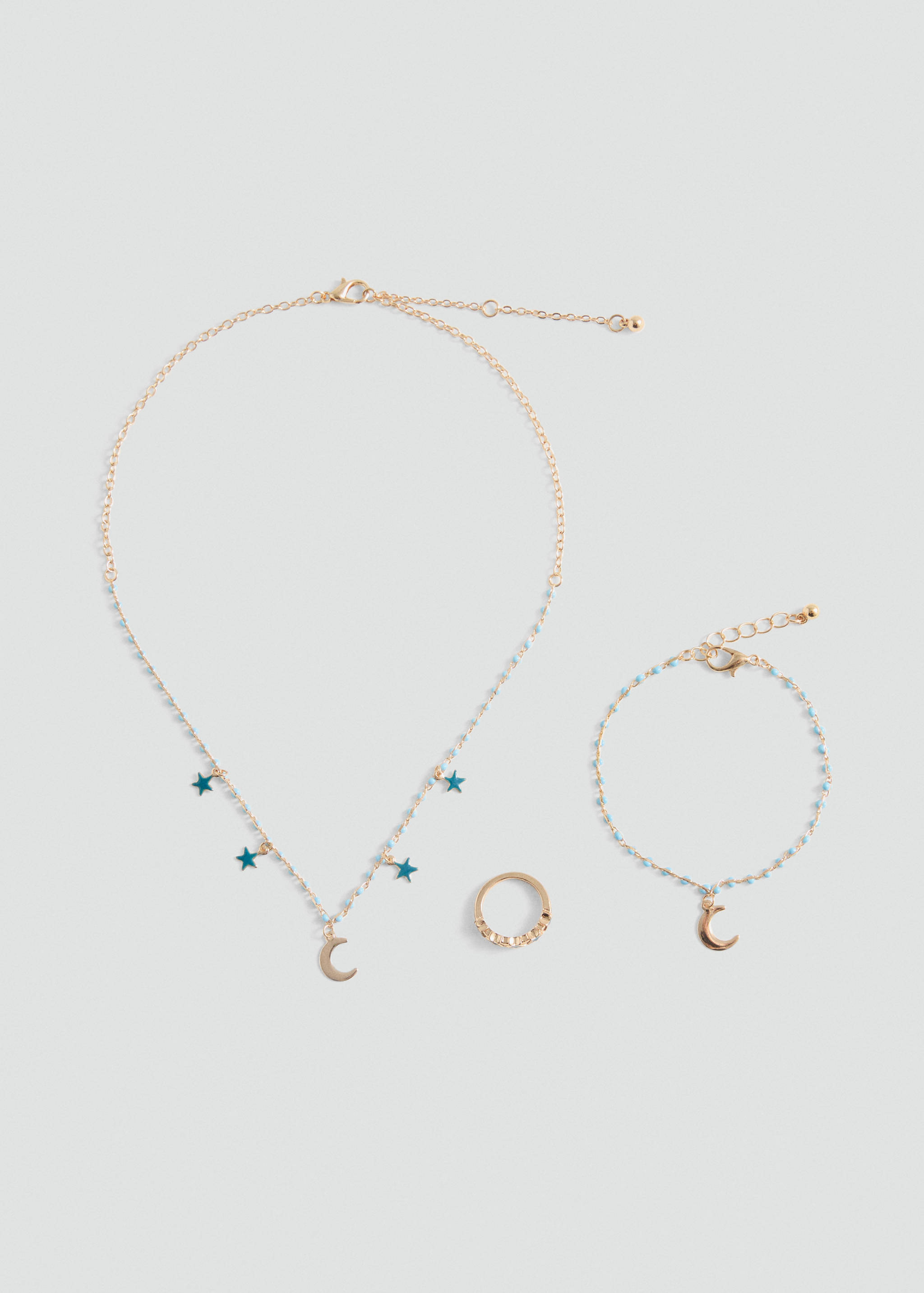 项链、手链和戒指套装 - null