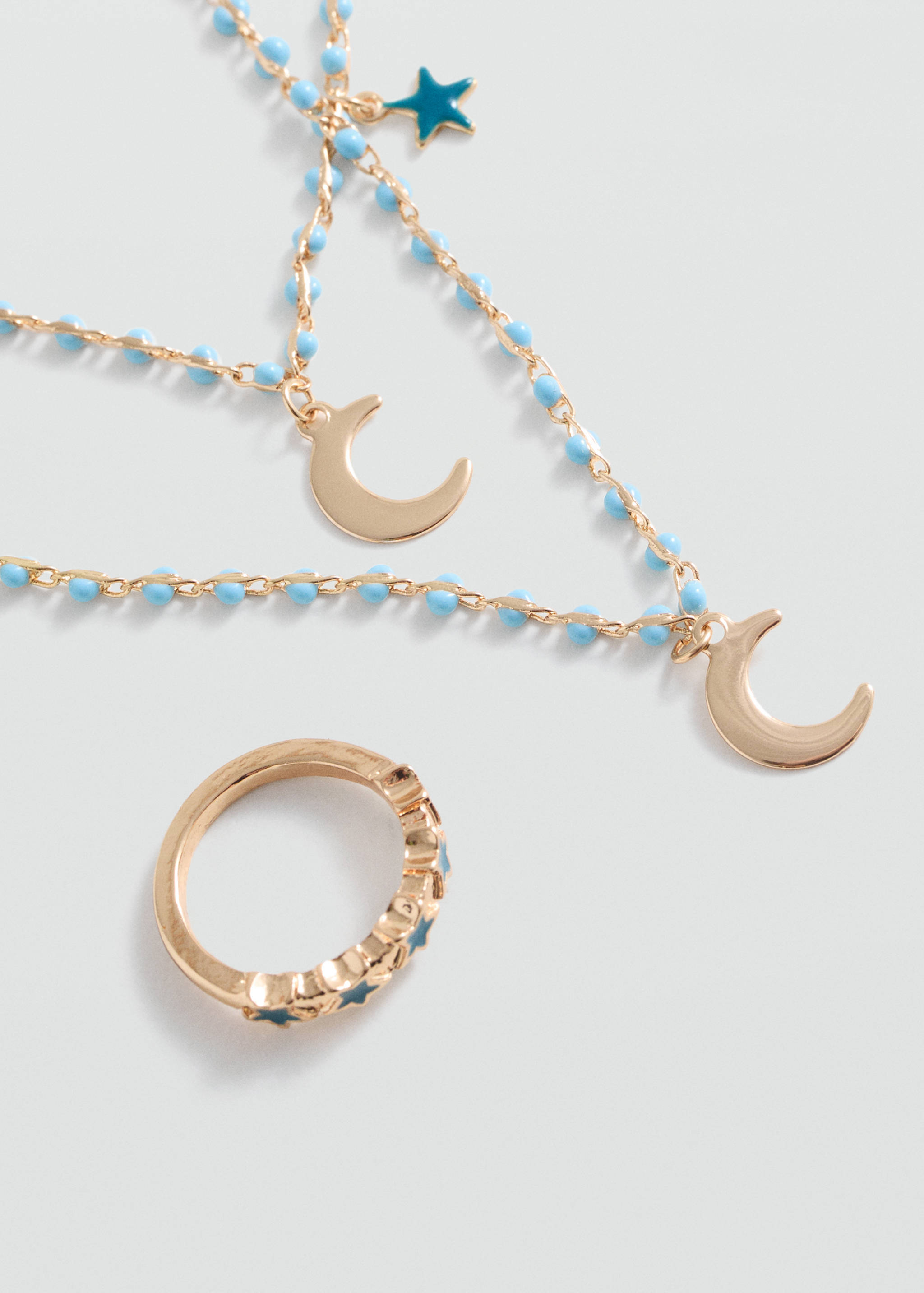 项链、手链和戒指套装 - null