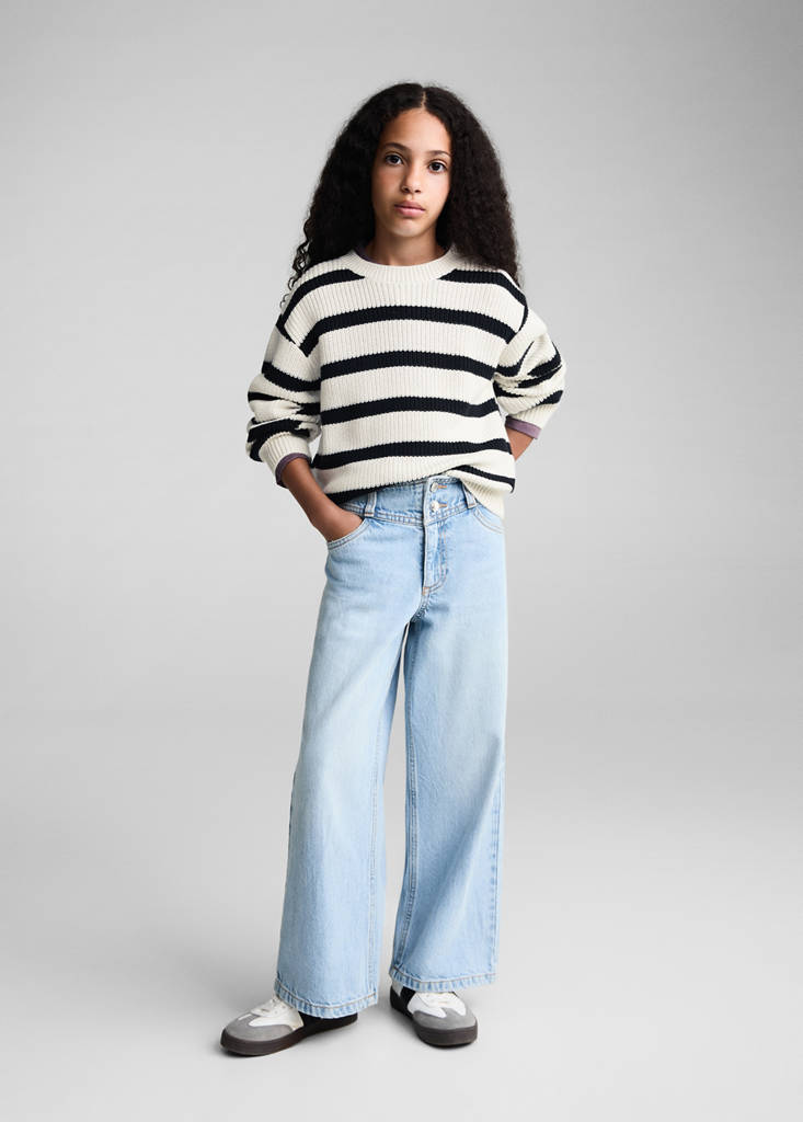 Knit striped sweater — Off White