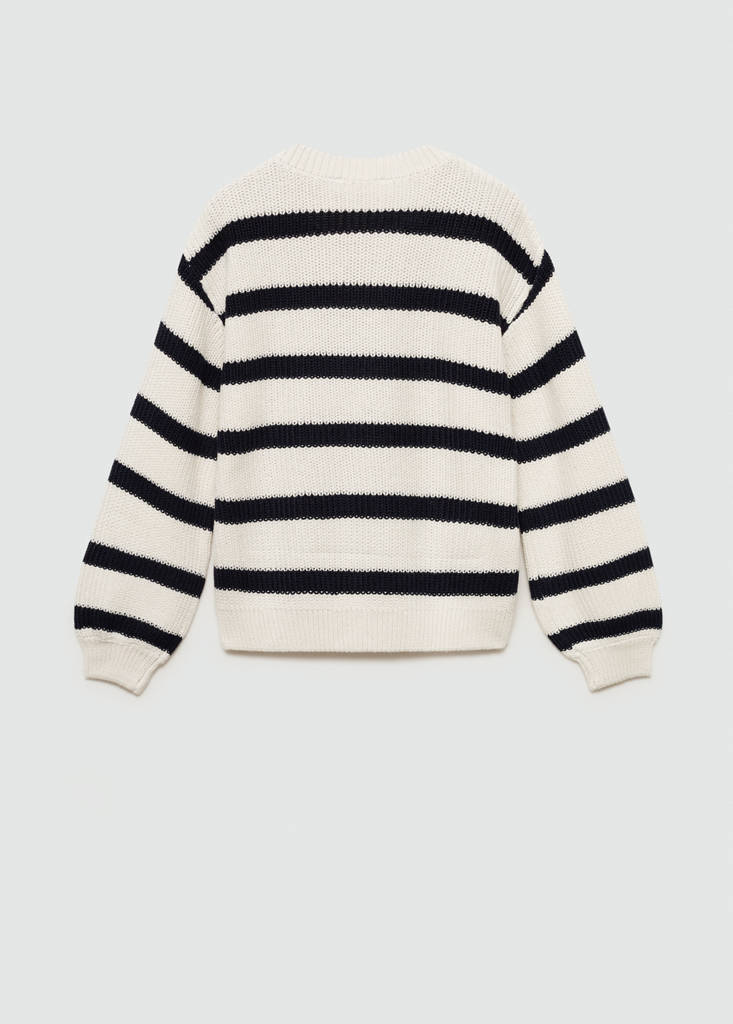 Knit striped sweater — Off White