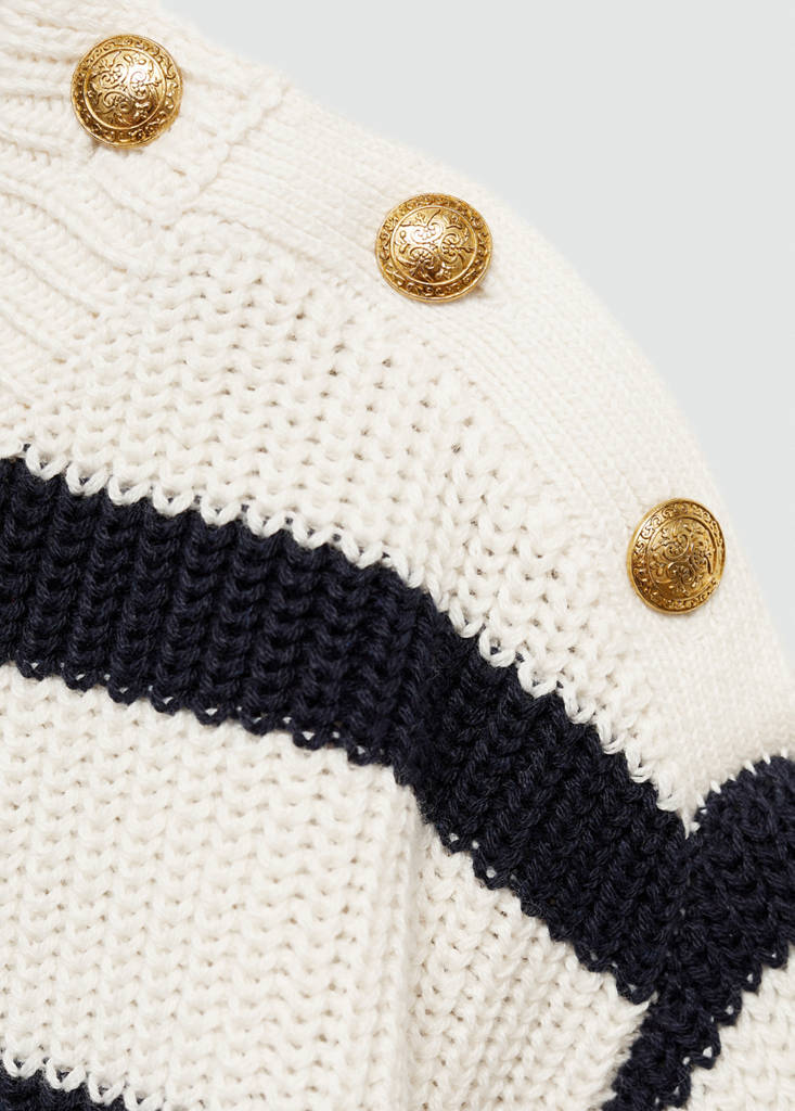 Knit striped sweater — Off White